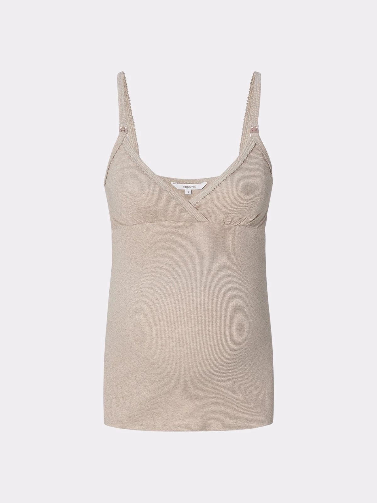 Noppies maternité - pyjama allaitement, grossesse coton beige - xl à xxl