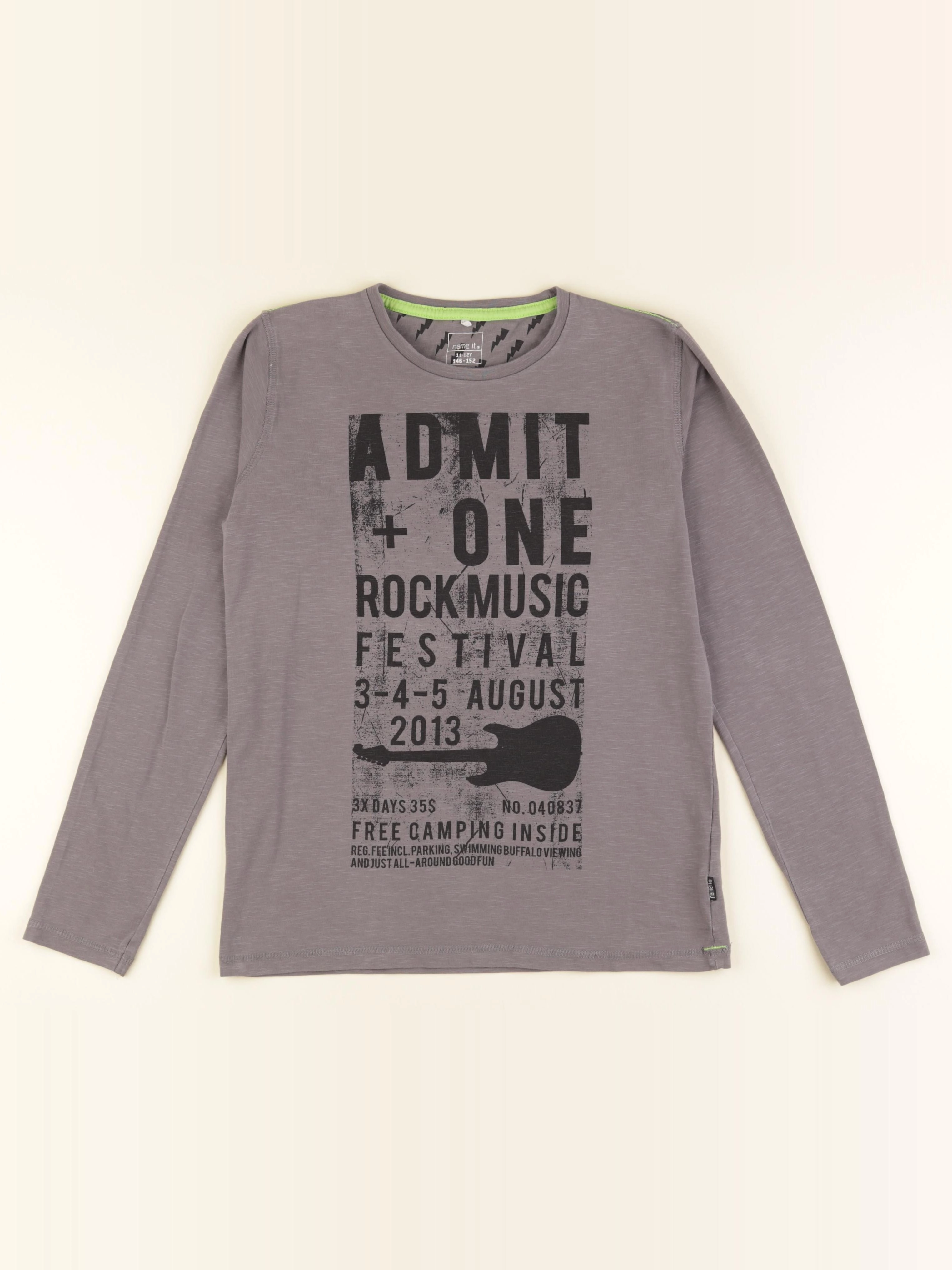 Name it - tee-shirt gris, noir - 11/12 ans