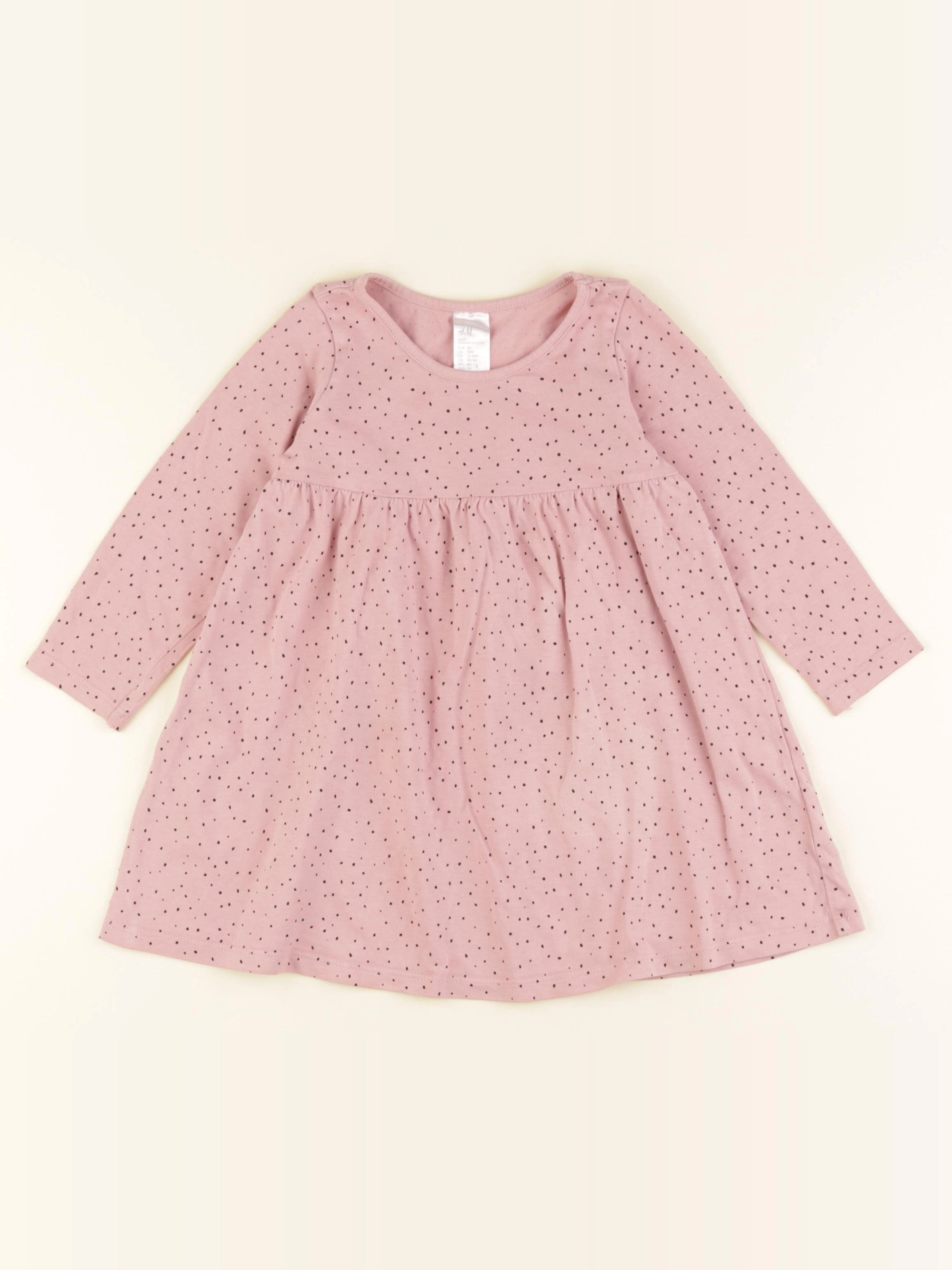 H&M - robe rose - 12/18 mois