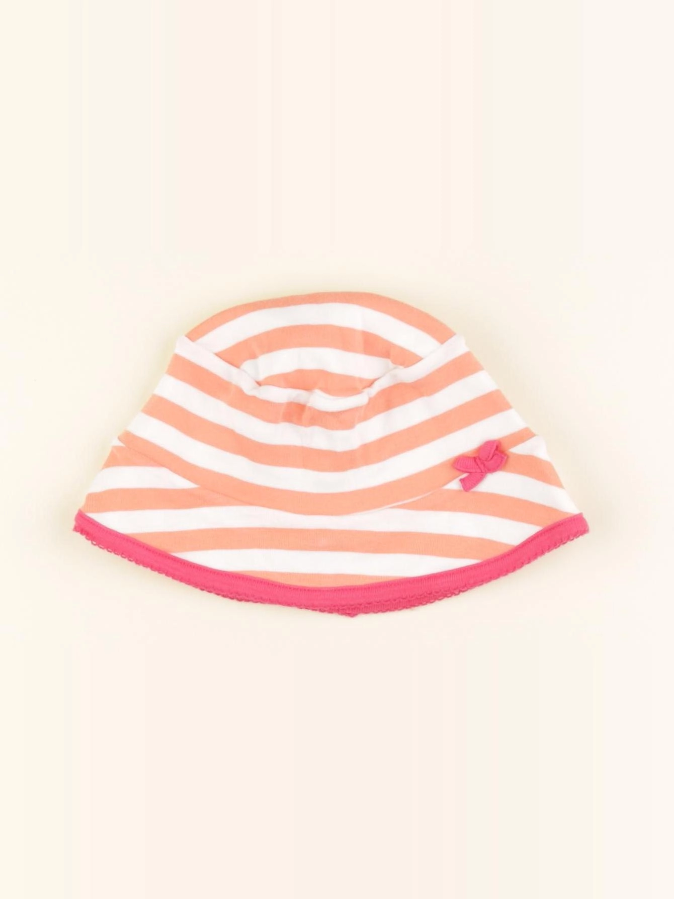 Petit Bateau - chapeau blanc, rose - 12/18 mois