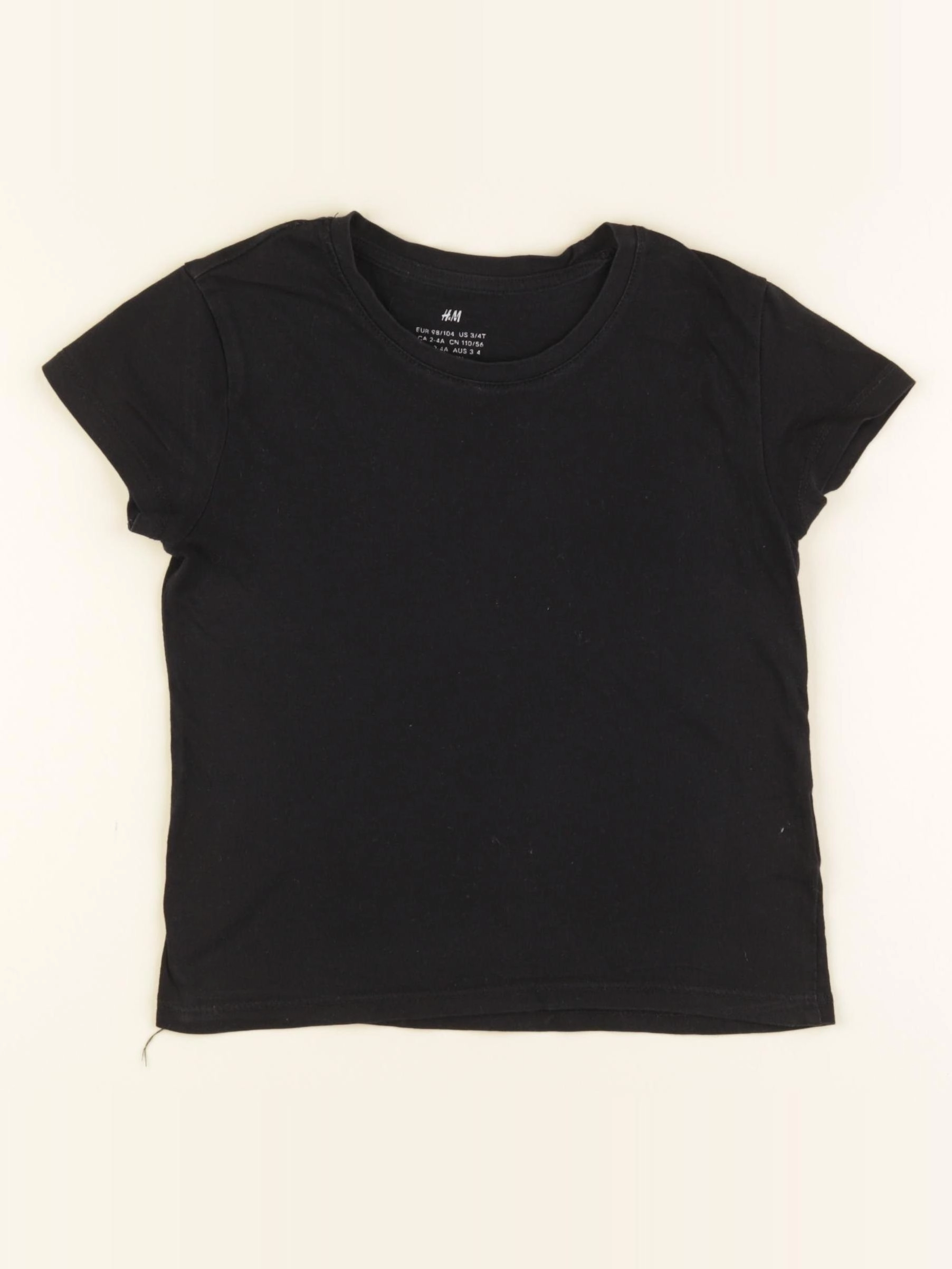 H&M - tee-shirt noir - 2/4 ans