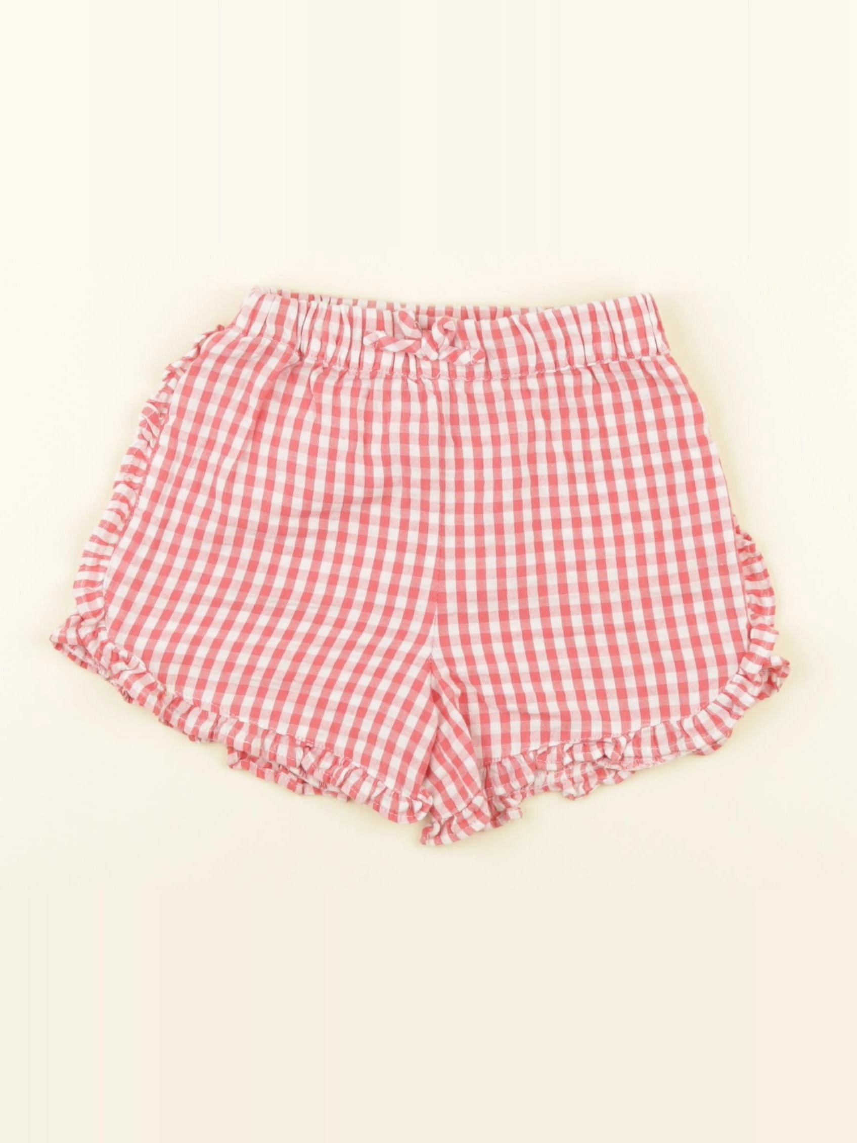 Vertbaudet - short blanc, rouge - 2 ans