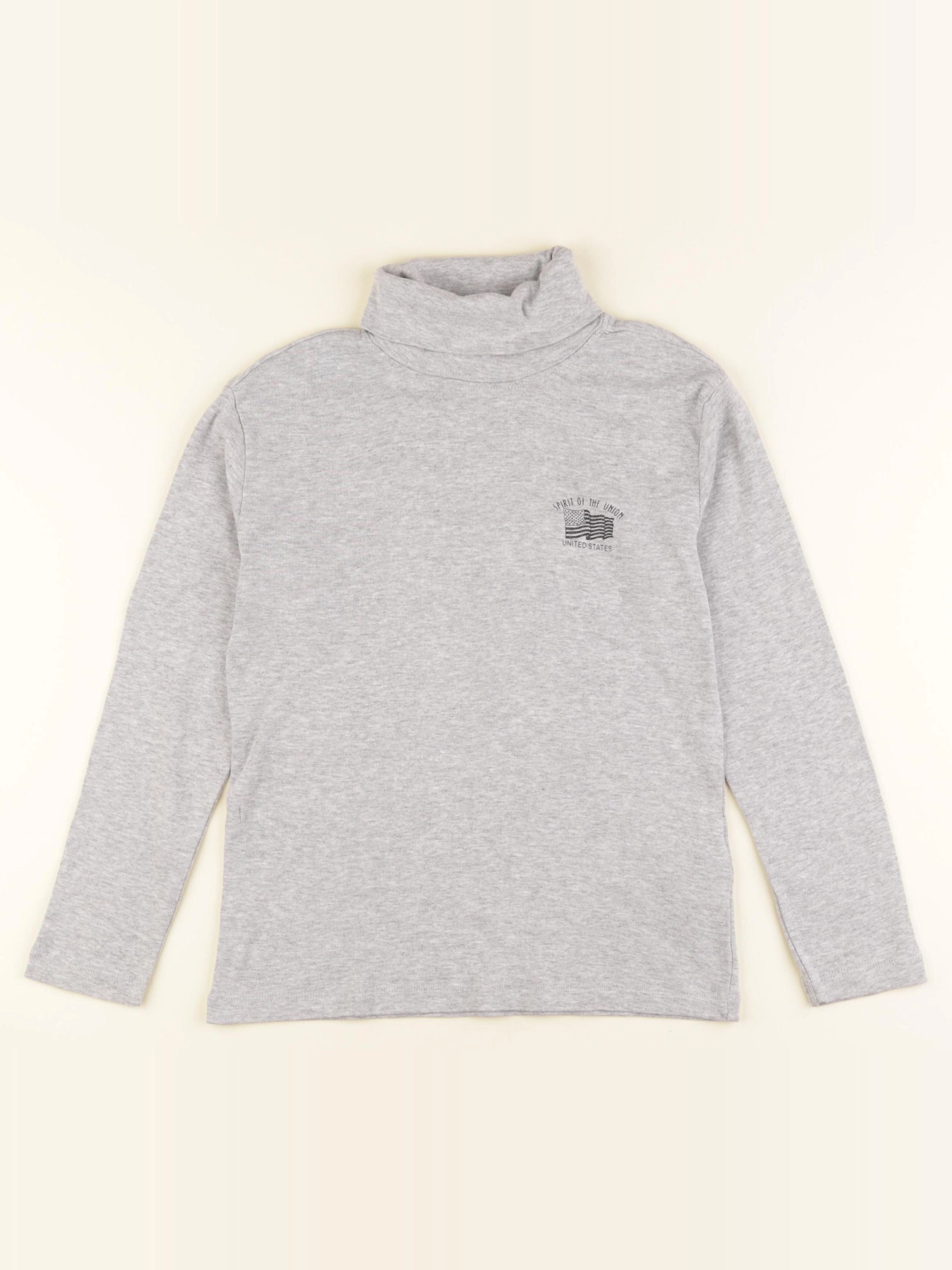 Vertbaudet - sous-pull gris - 10 ans