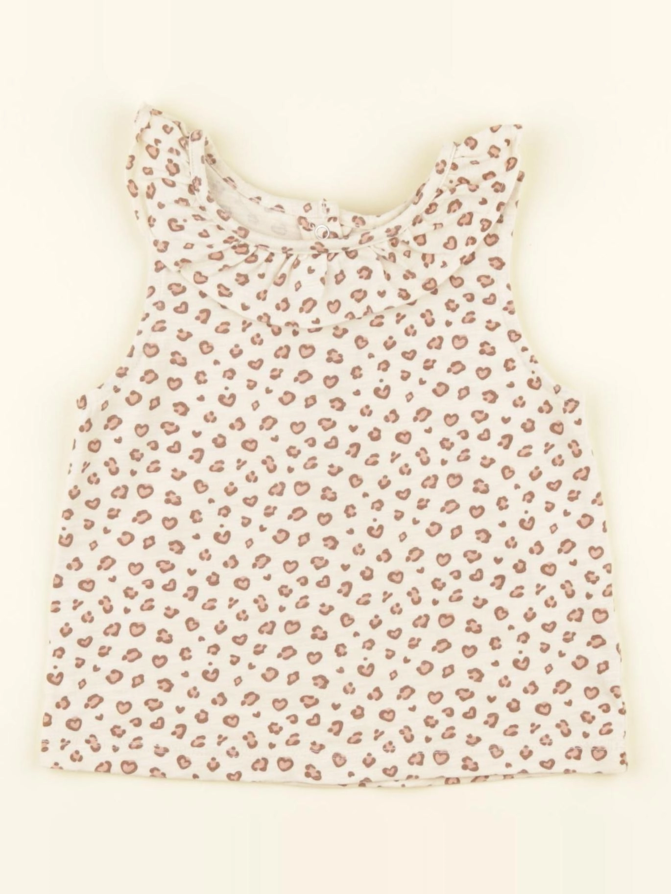 Vertbaudet - débardeur beige, marron - 2 ans