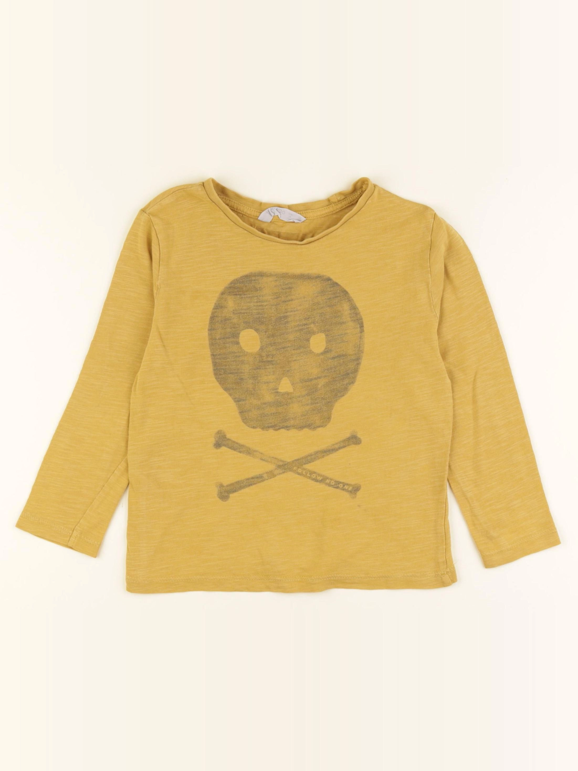 Mango - tee-shirt jaune - 4/5 ans