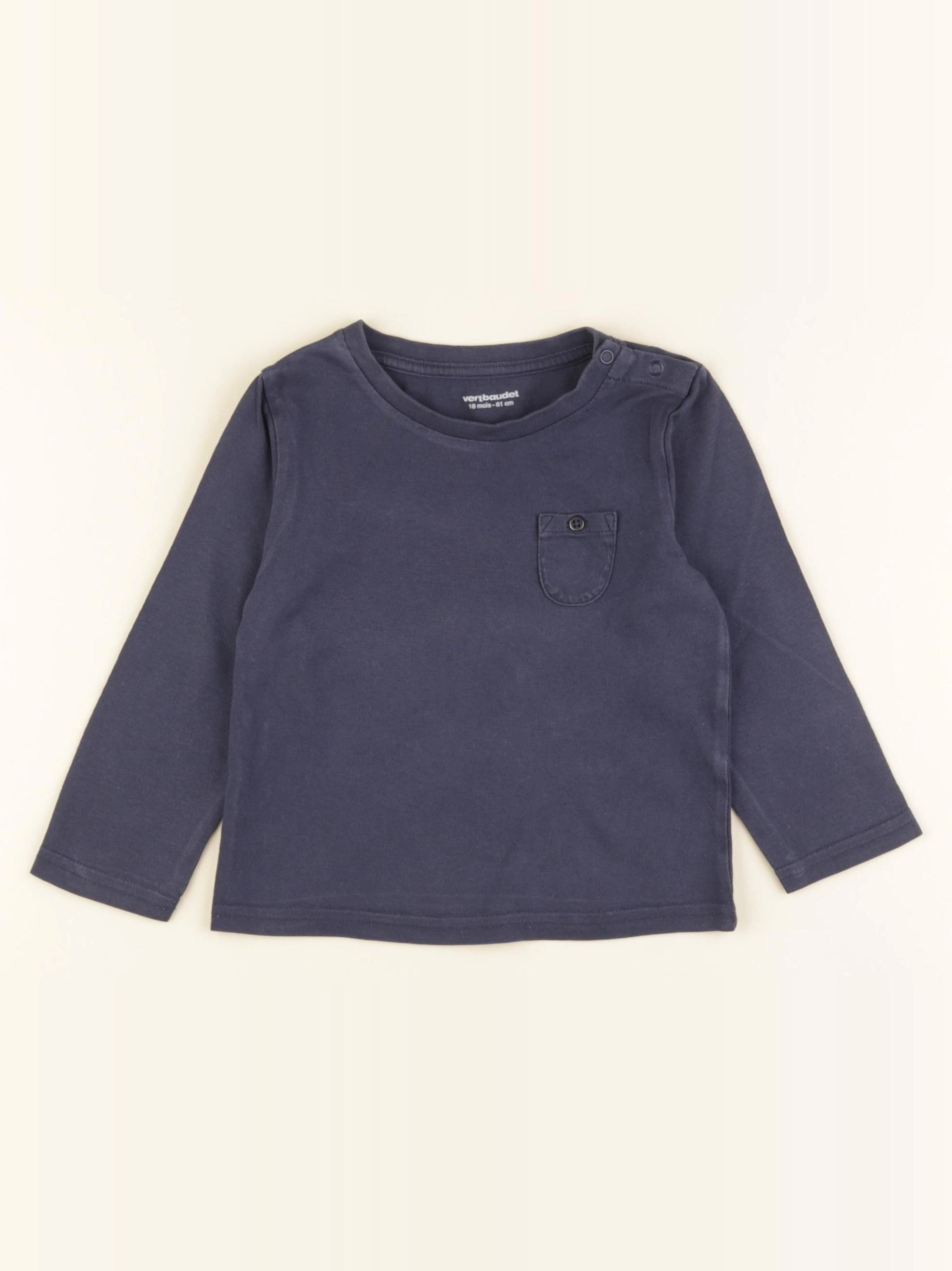 Vertbaudet - tee-shirt bleu - 18 mois