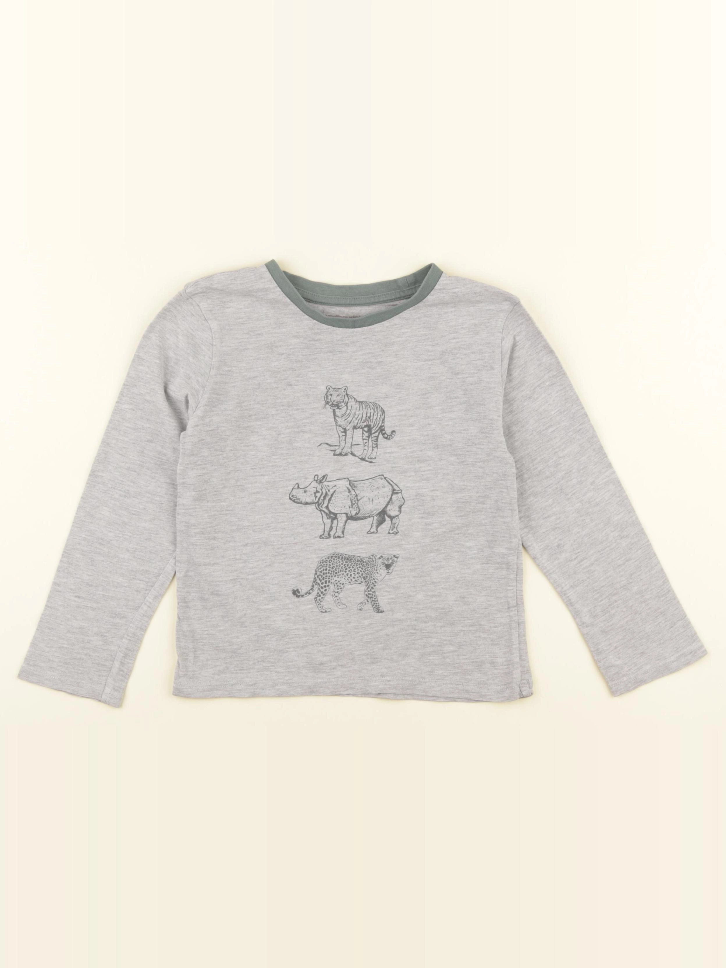 Vertbaudet - tee-shirt gris - 5 ans