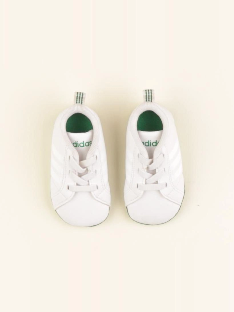 Adidas - chaussons blanc, vert - pointure 16