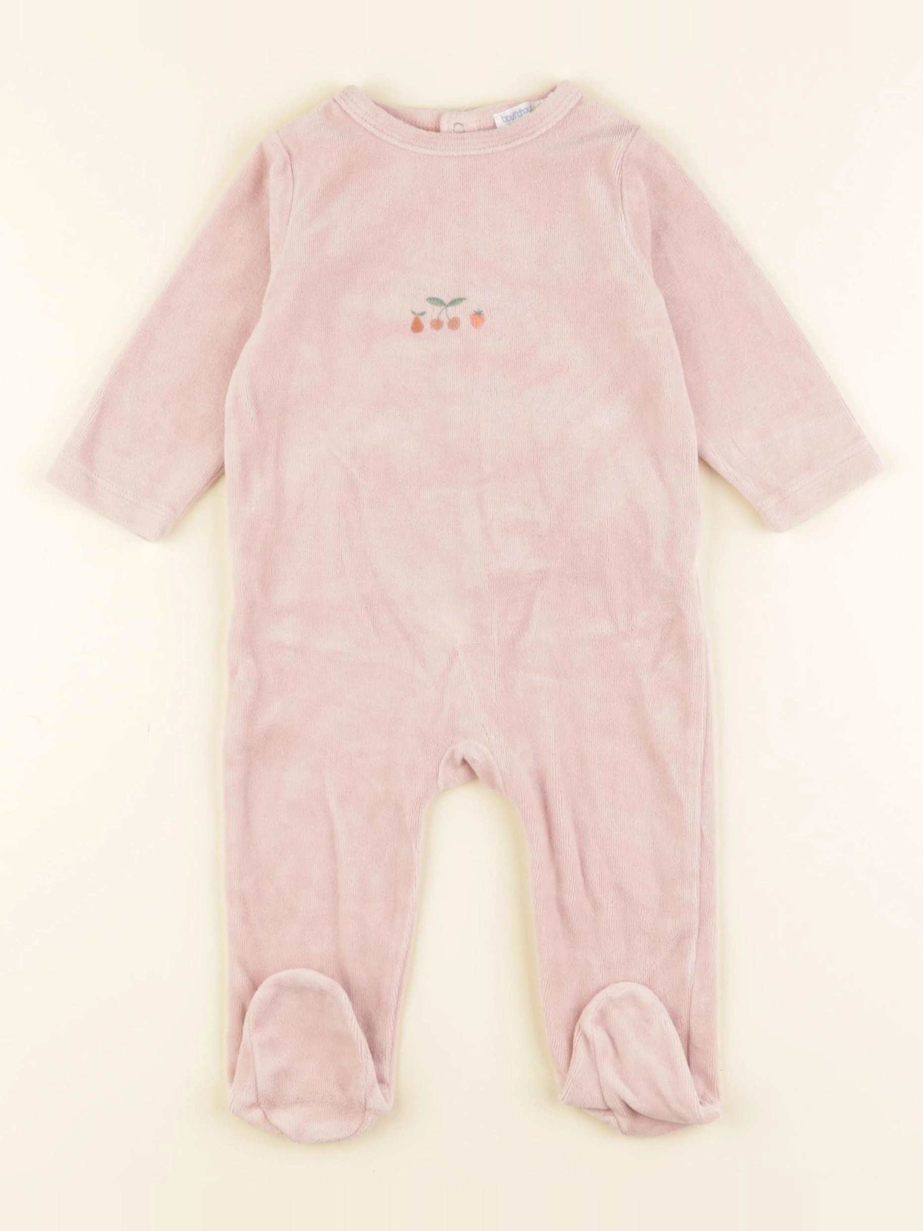 Boutchou - pyjama velours rose - 6 mois