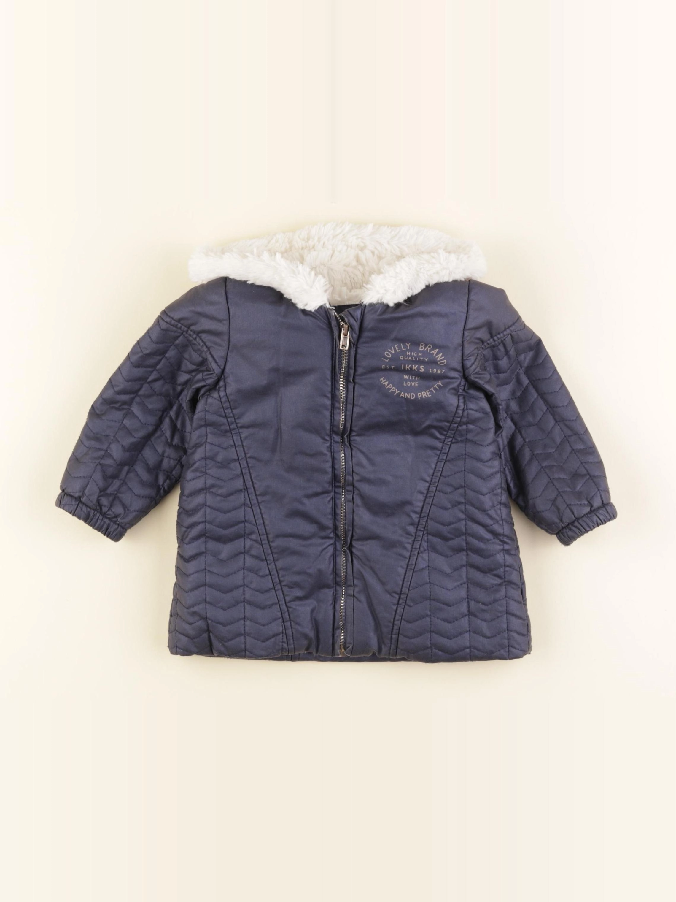 IKKS - manteau bleu - 12 mois