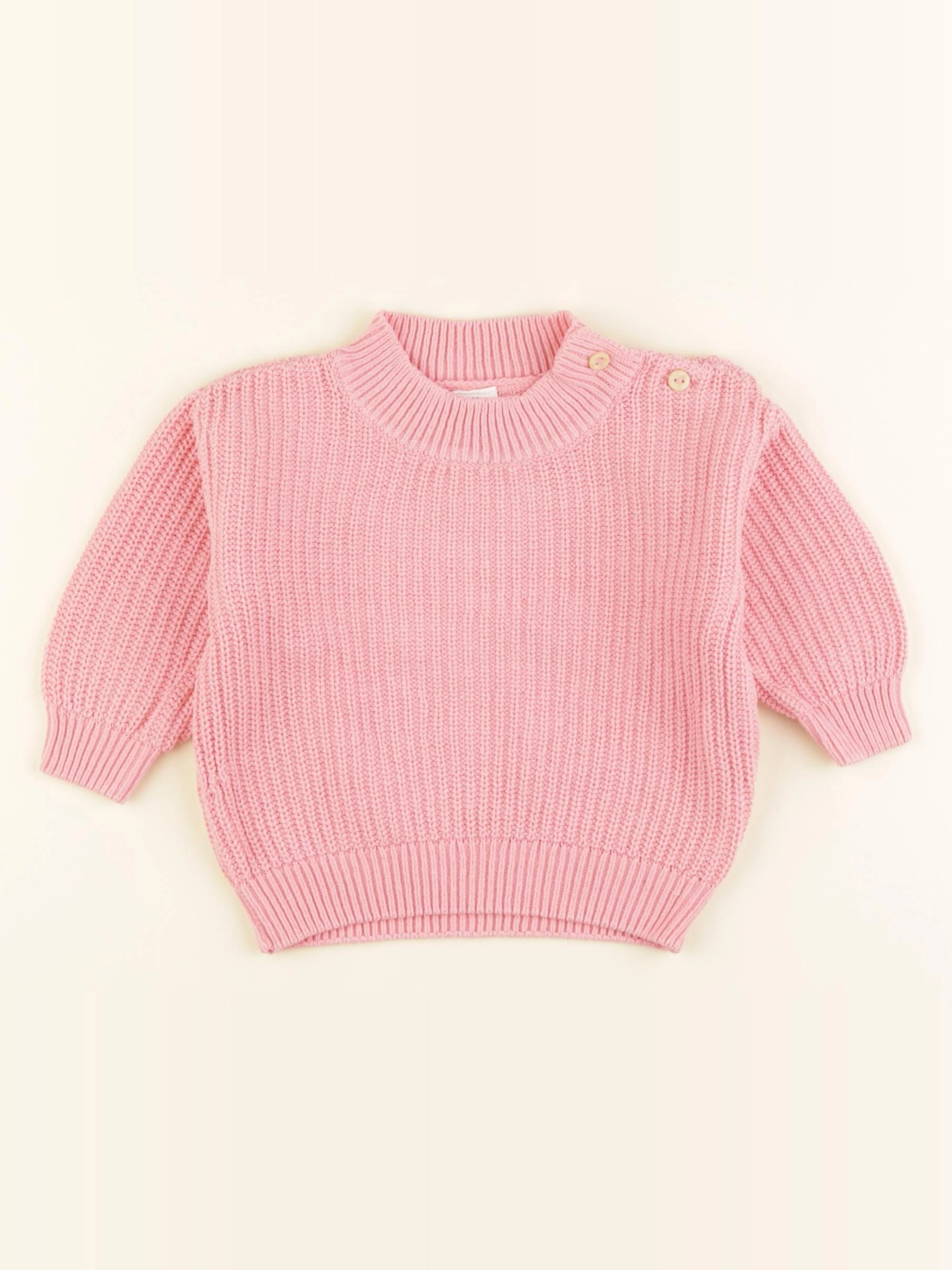 H&M - pull rose - 4/6 mois