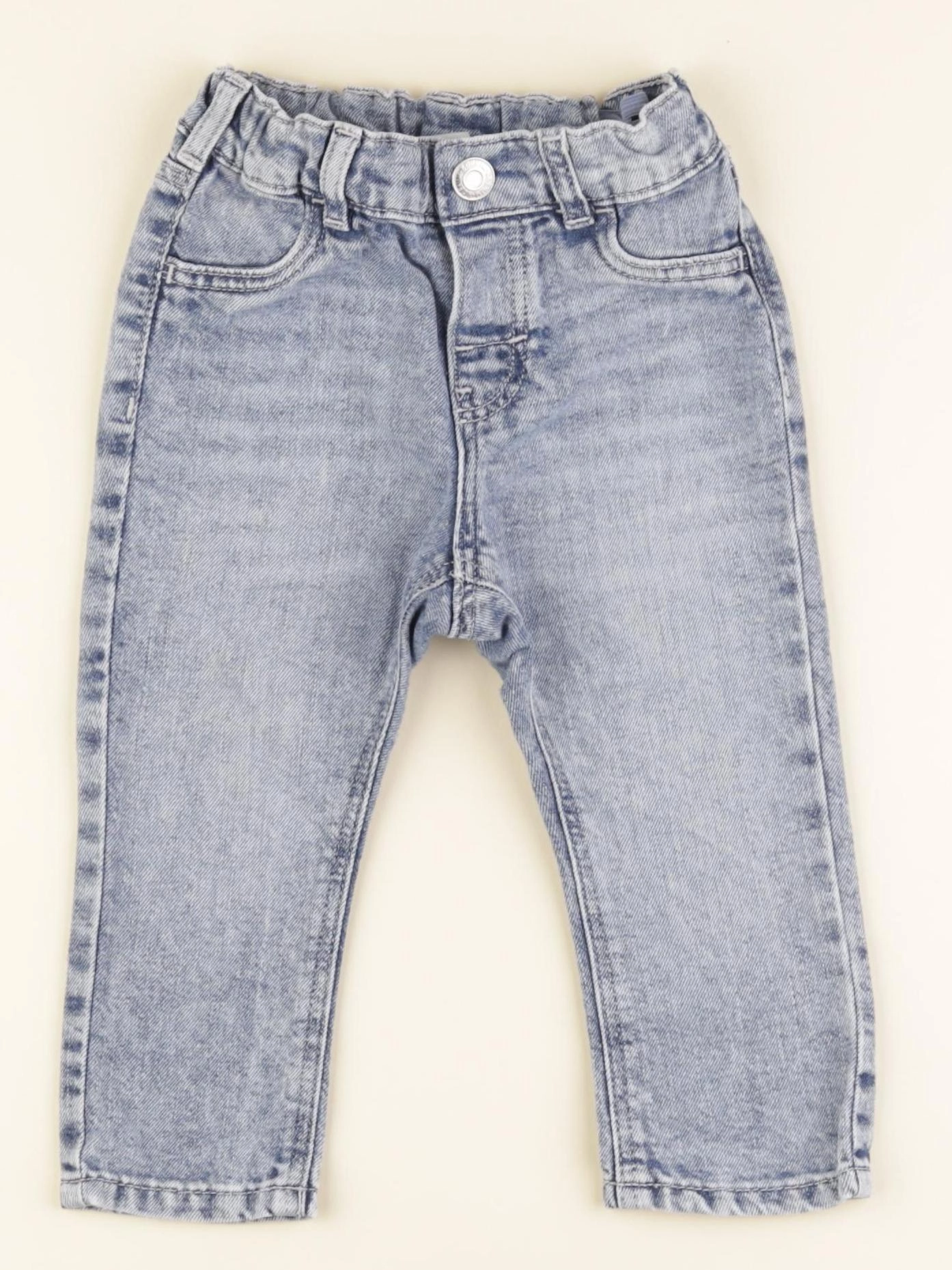 H&M - pantalon bleu - 12 mois