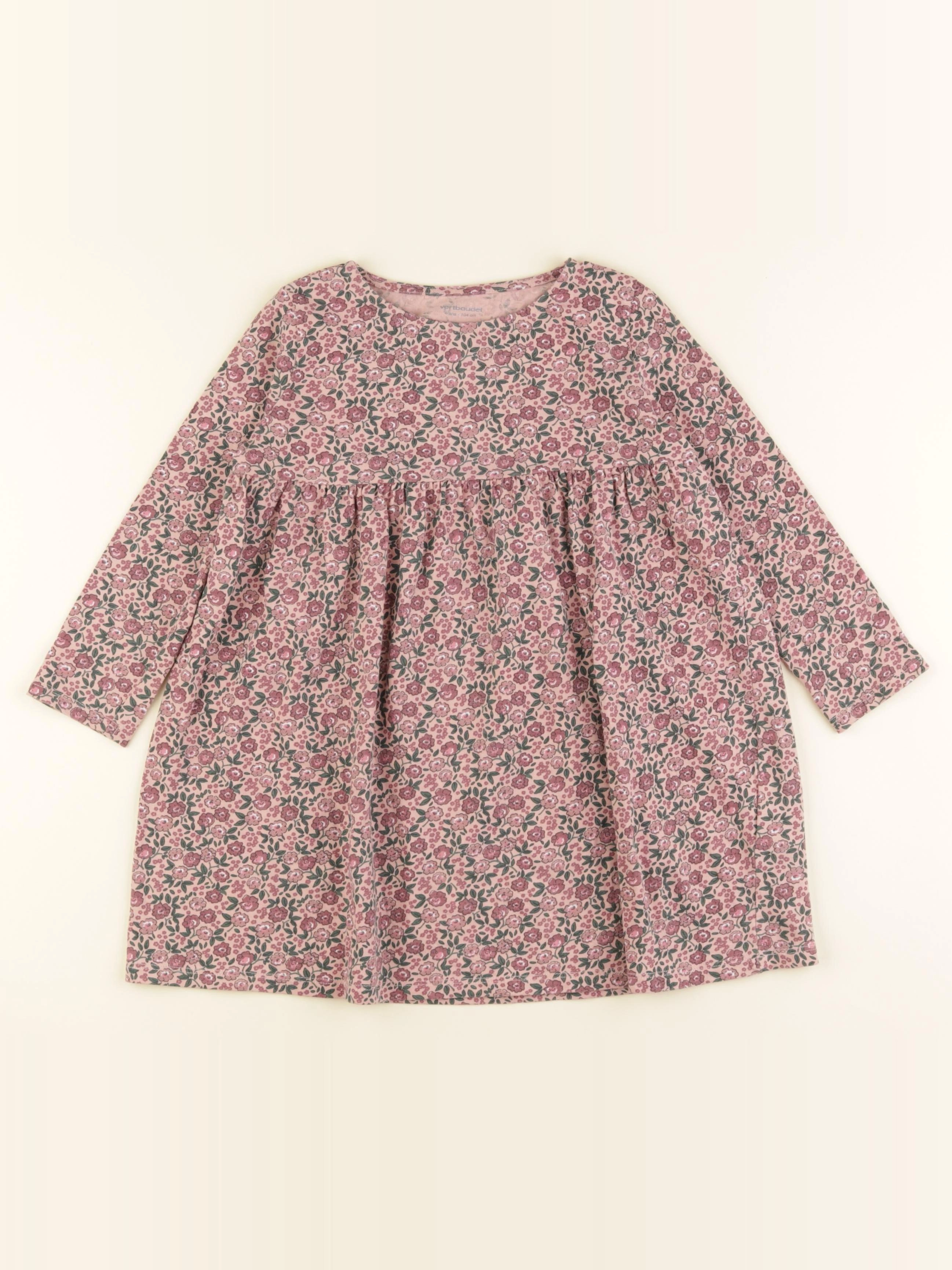 Vertbaudet - robe rose - 4 ans