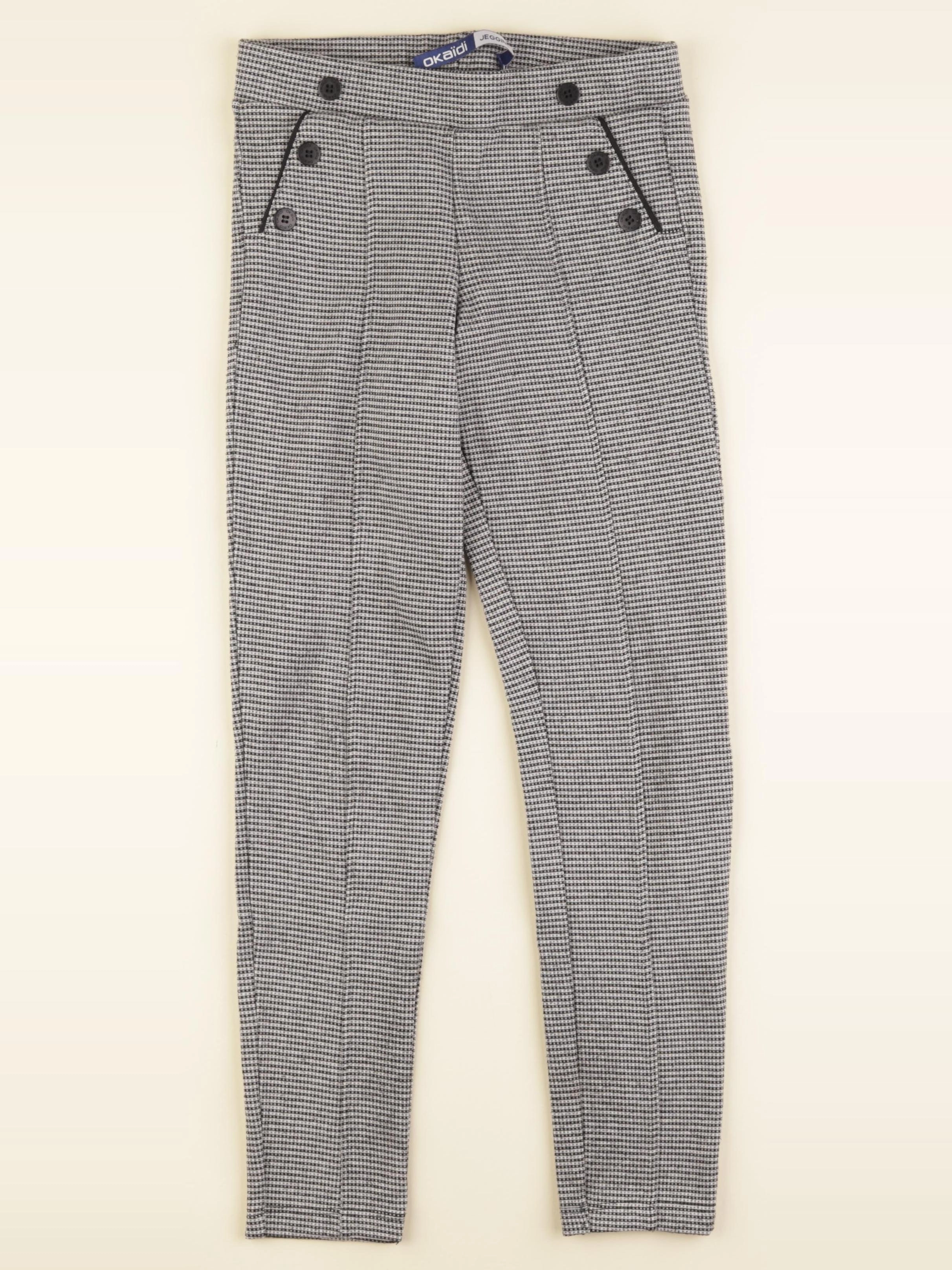 Okaidi - jegging beige, noir - 10 ans