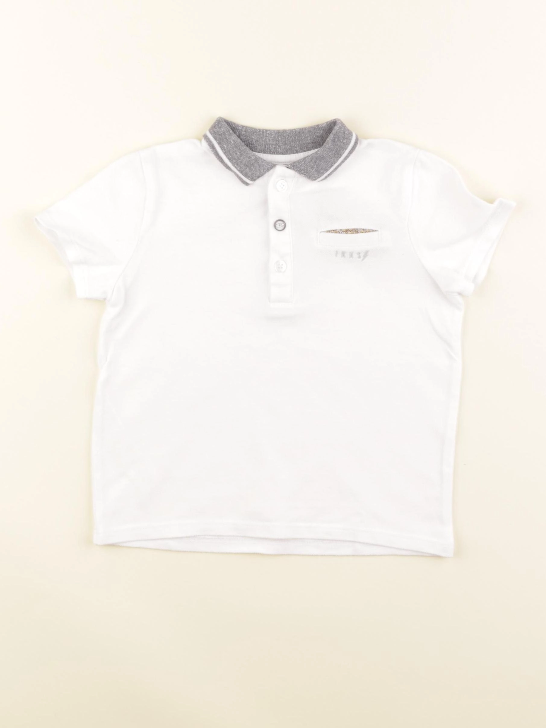 IKKS - polo blanc - 2 ans