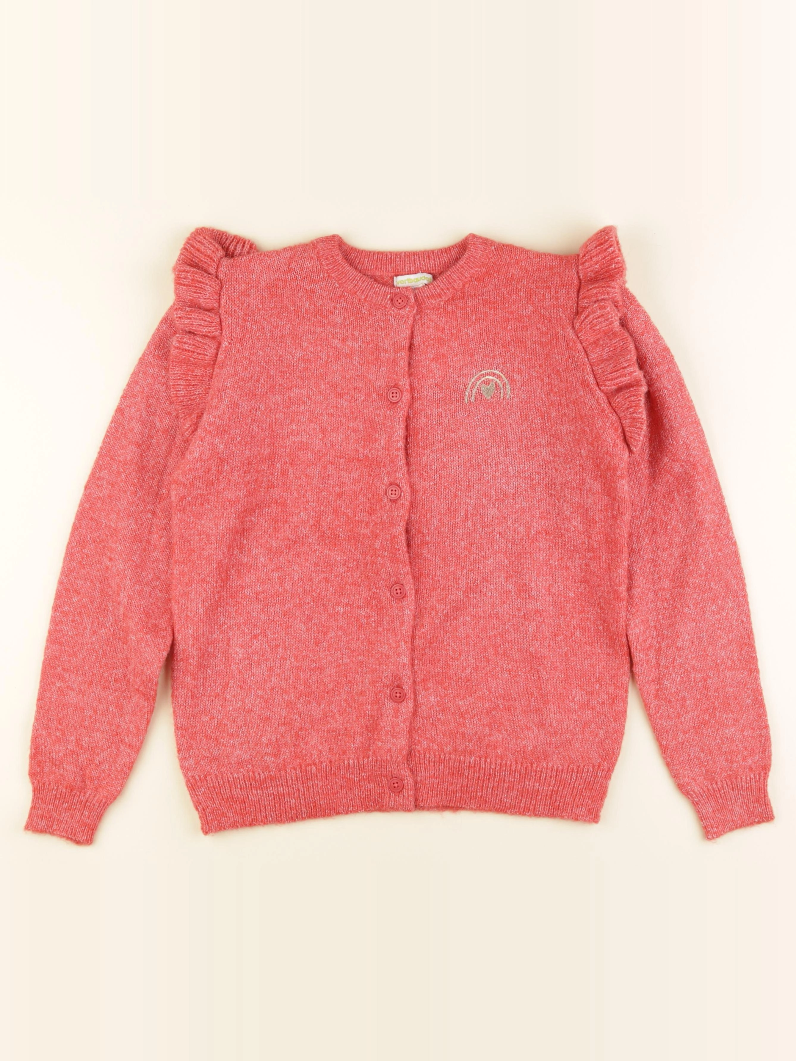 Vertbaudet - gilet rose - 10 ans