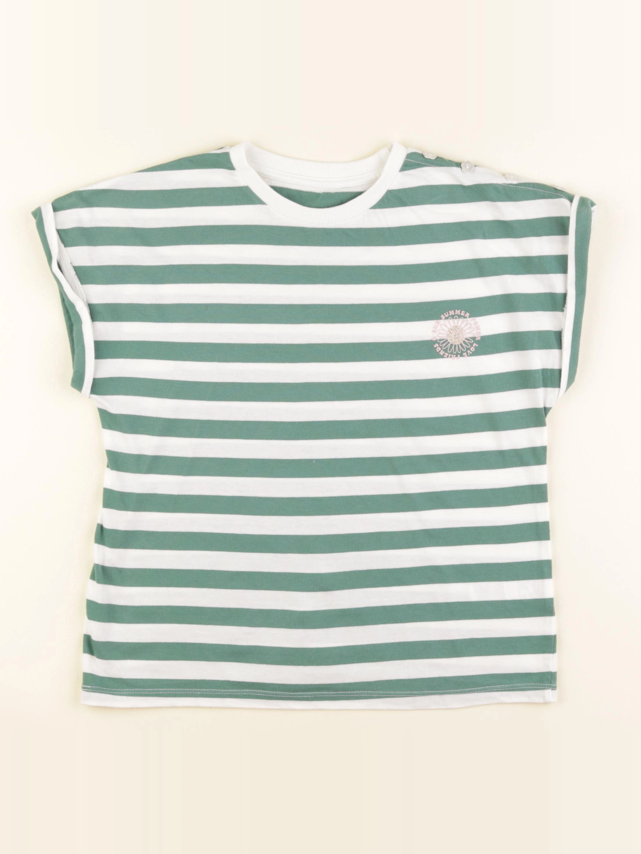 Vertbaudet - tee-shirt vert - 10 ans