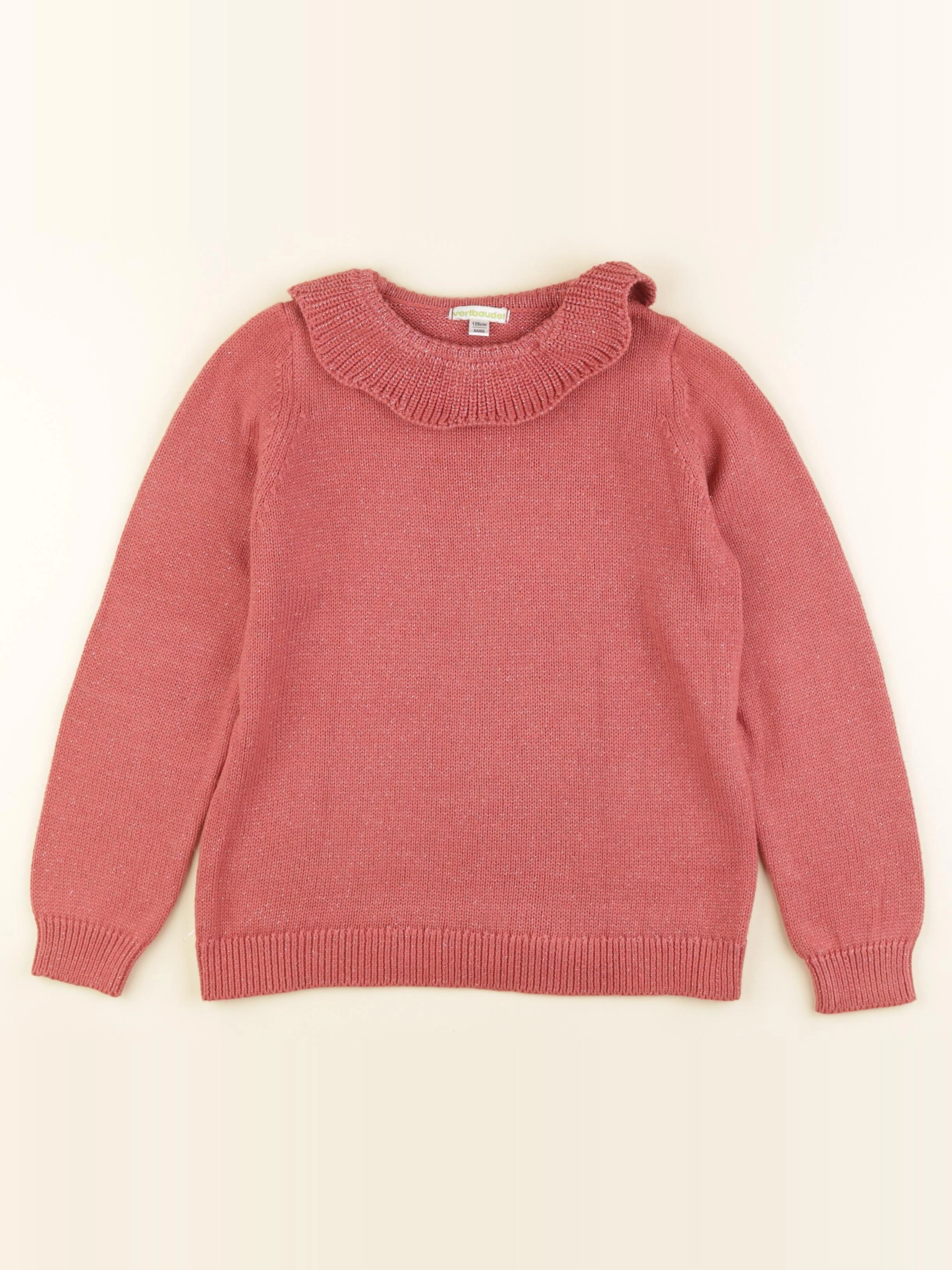 Vertbaudet - pull rose - 8 ans