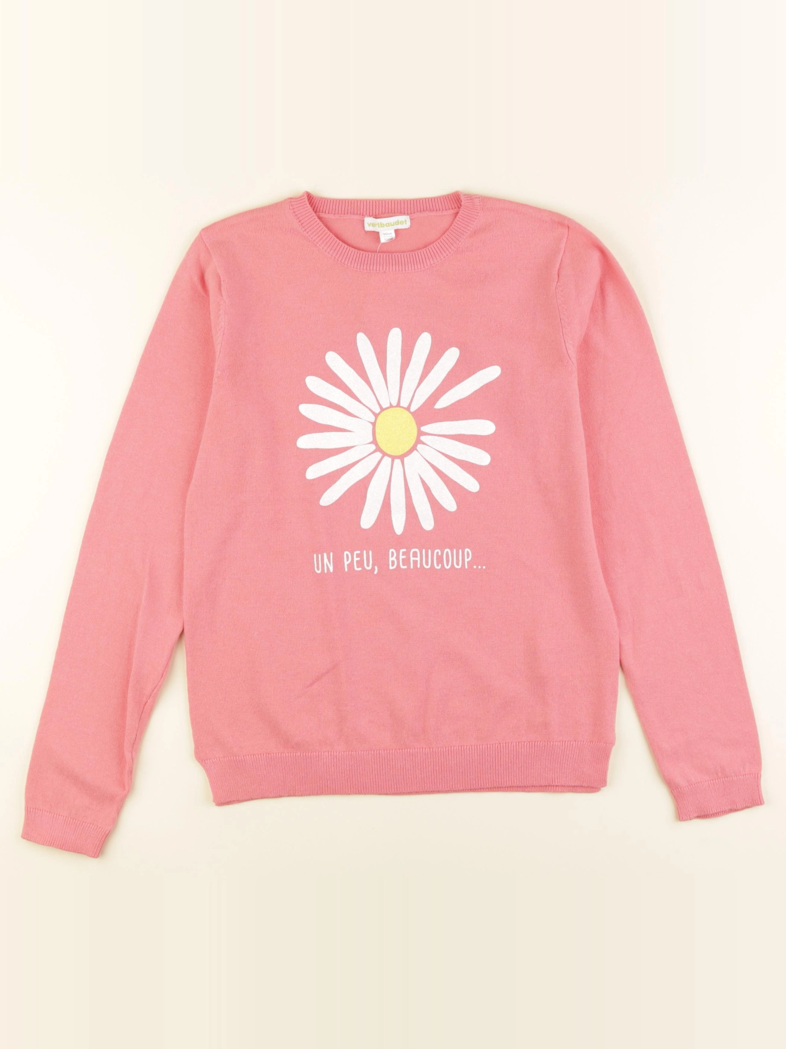 Vertbaudet - pull rose - 10 ans