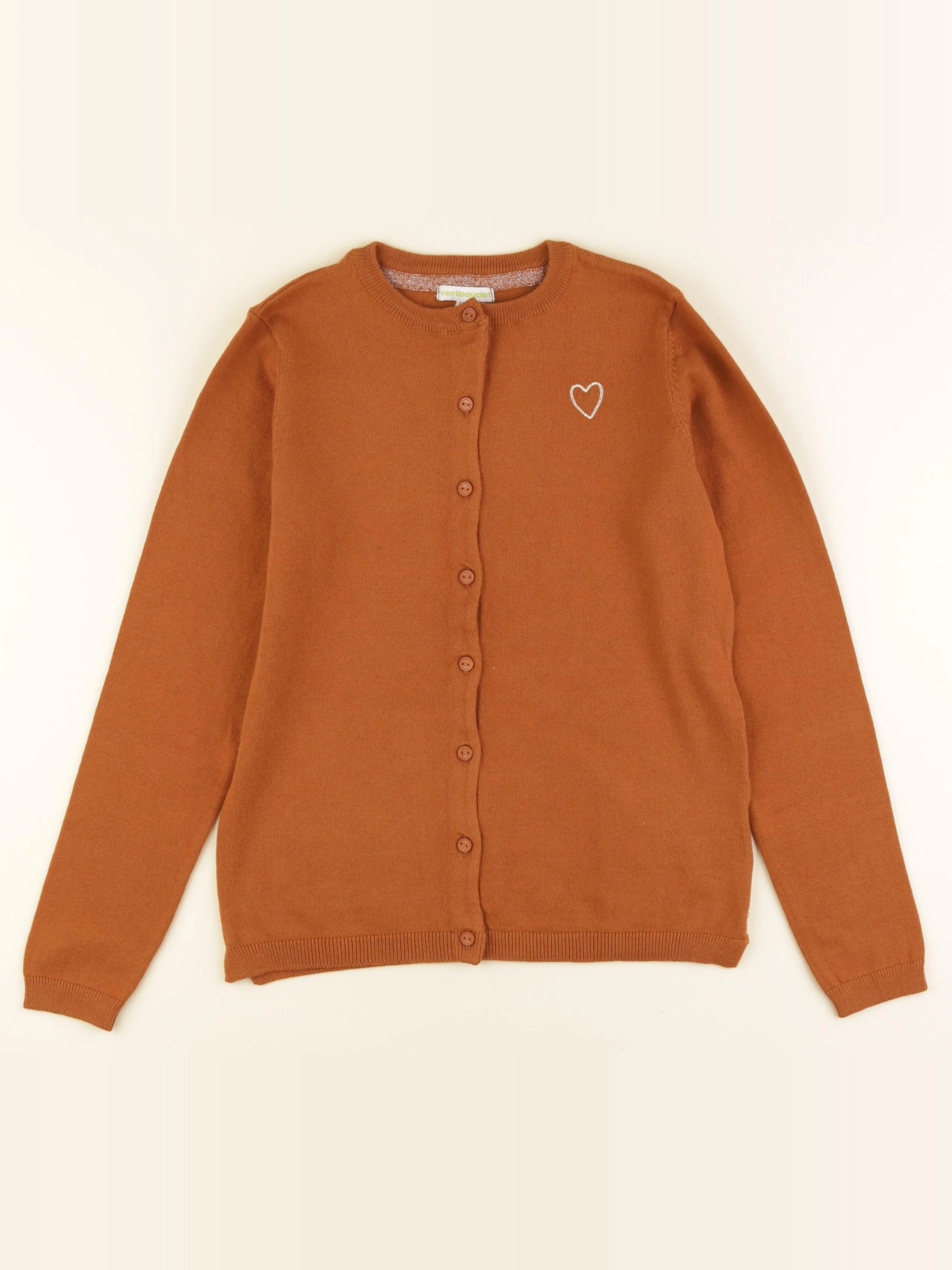 Vertbaudet - gilet marron - 10 ans