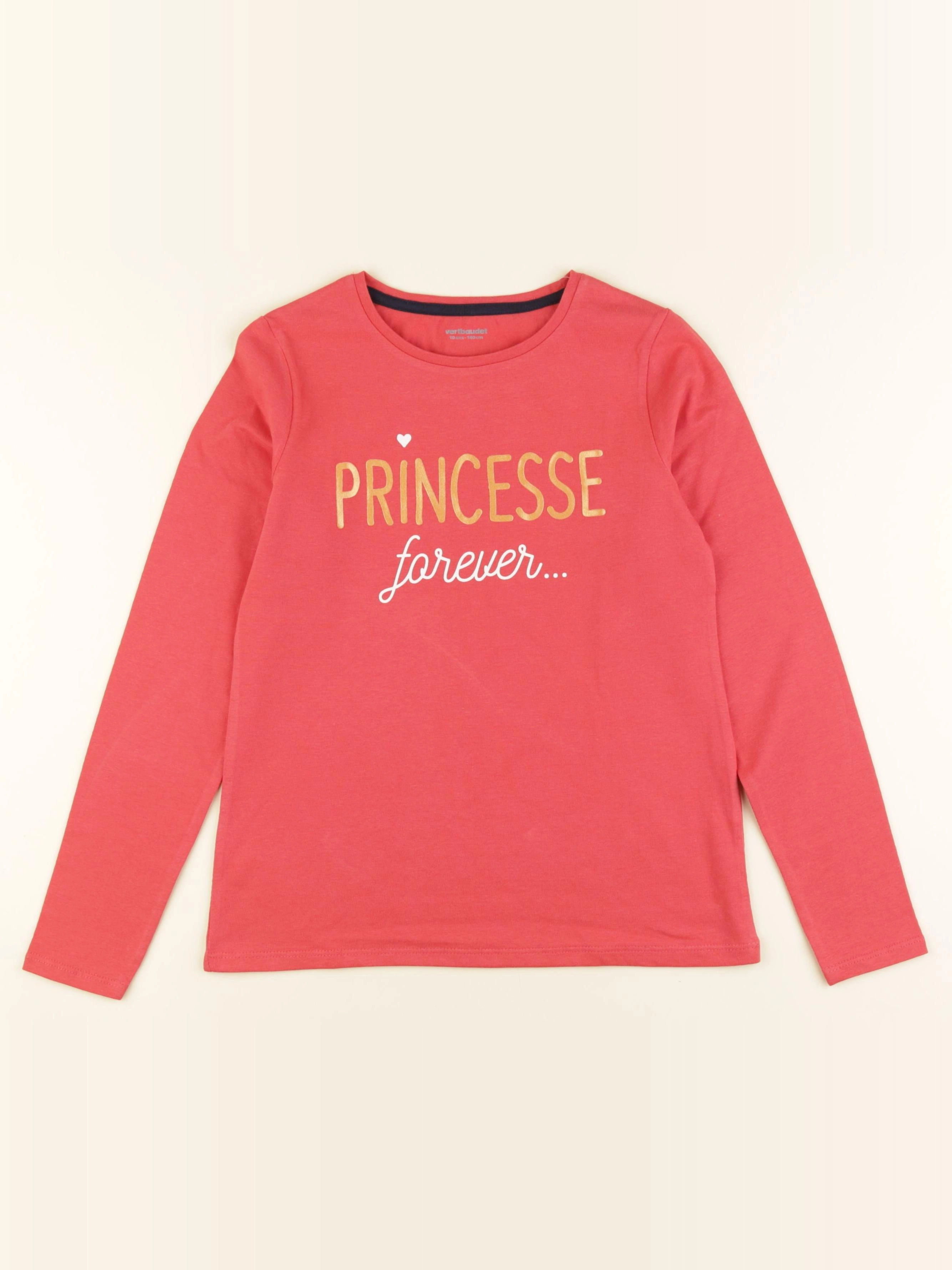Vertbaudet - tee-shirt rose - 10 ans