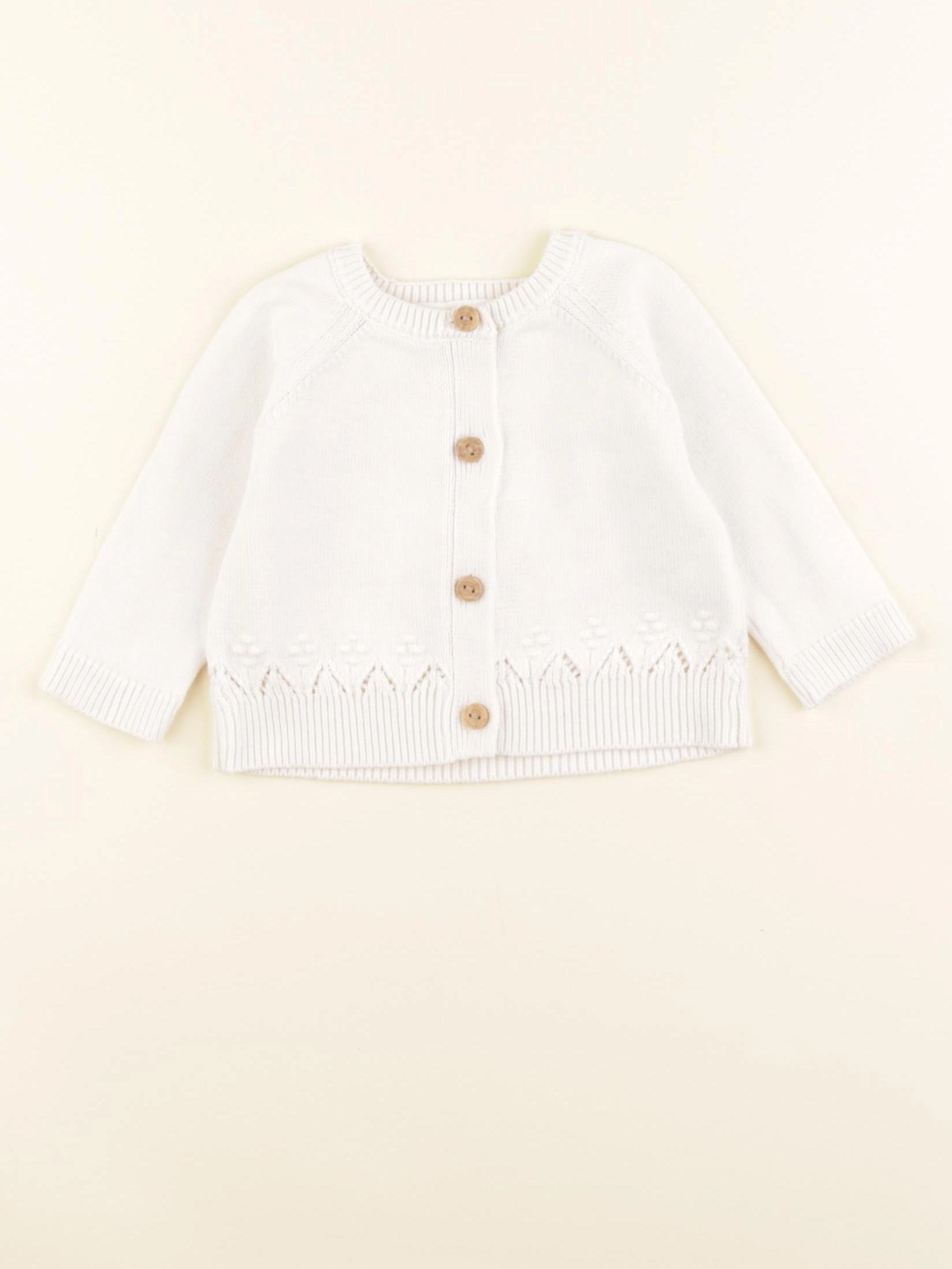 Vertbaudet - gilet beige - 3 mois