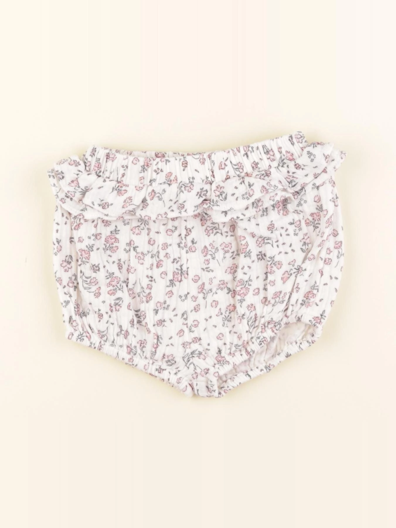 Vertbaudet - bloomer blanc, rose - 12 mois