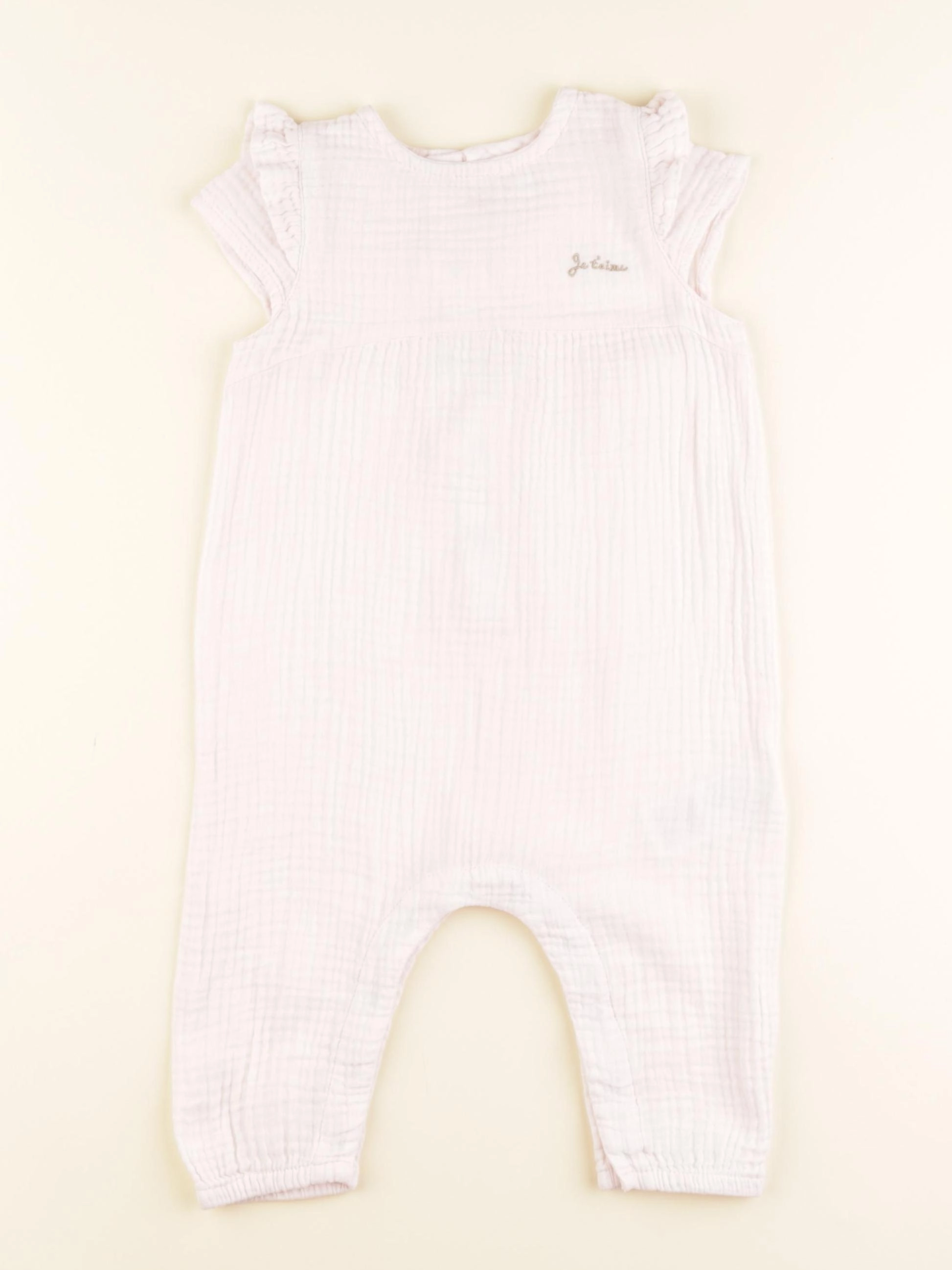 Vertbaudet - combinaison rose - 9 mois