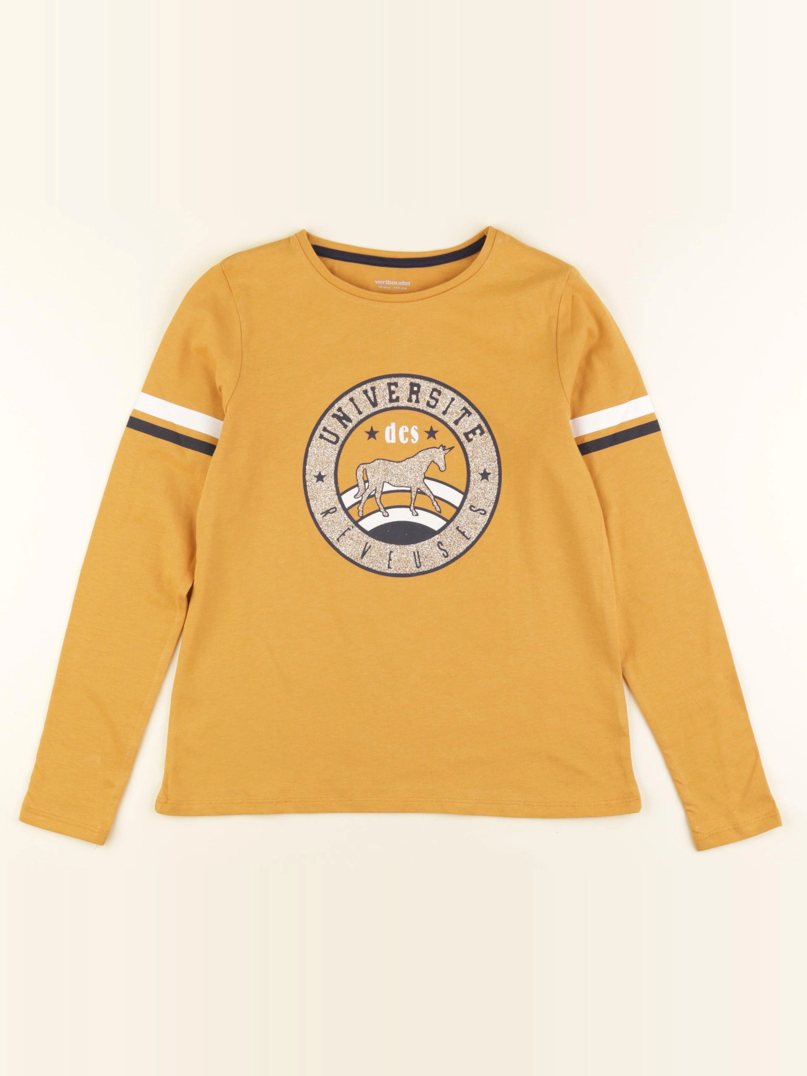 Vertbaudet - tee-shirt jaune - 10 ans