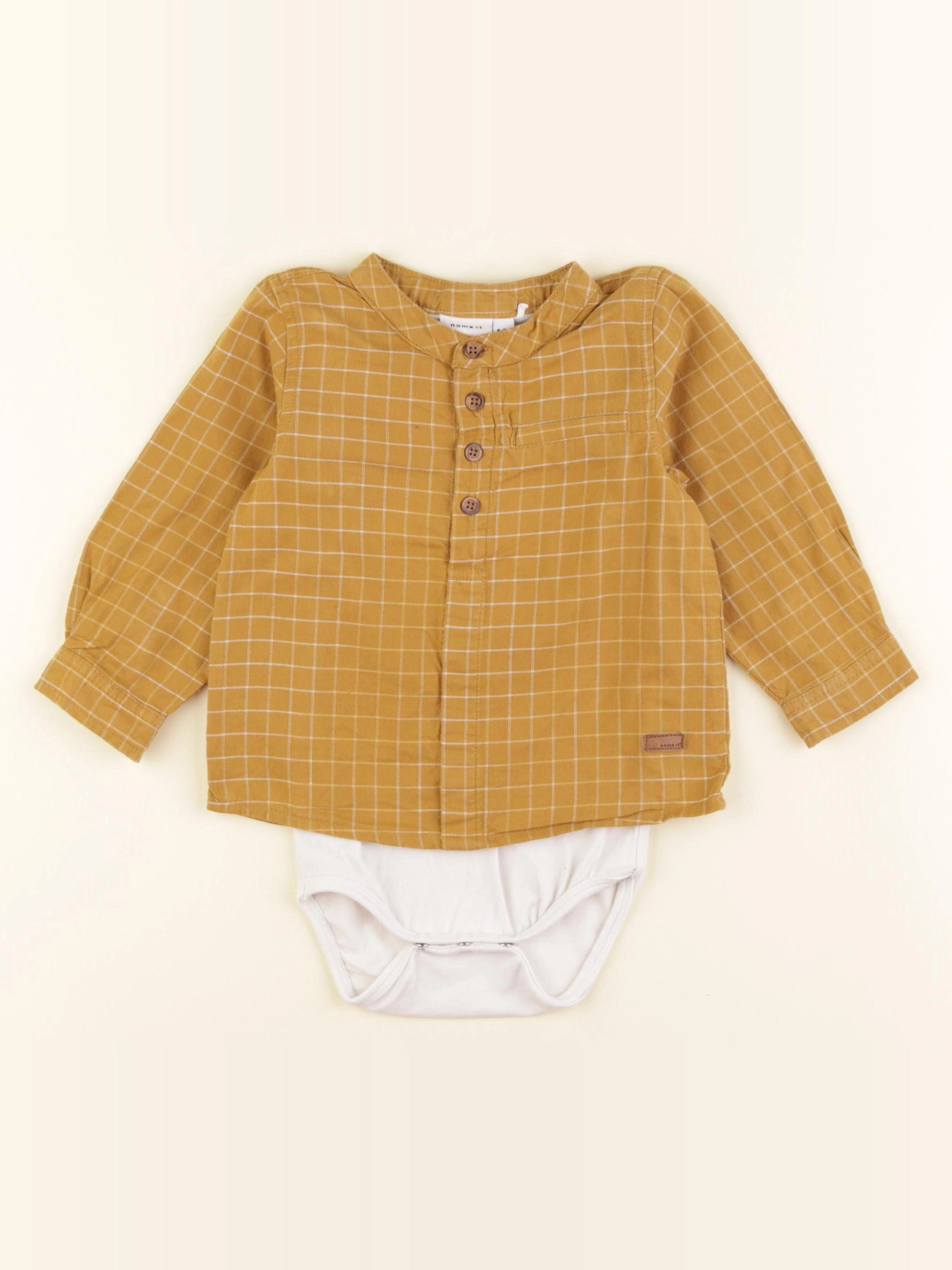 Name it - body tee-shirt jaune - 6/9 mois