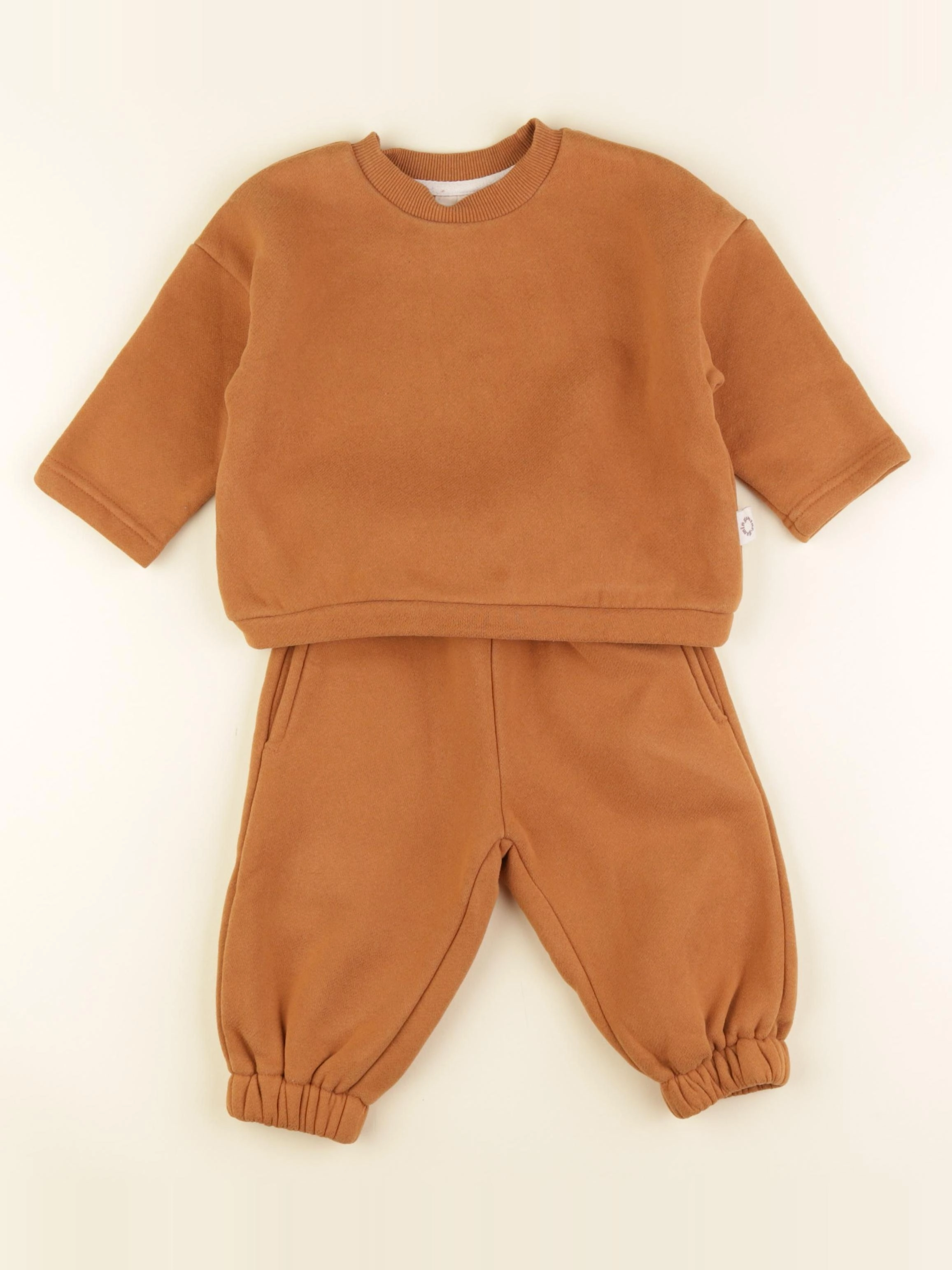 Gamin gamine - ensemble marron - 3/6 mois