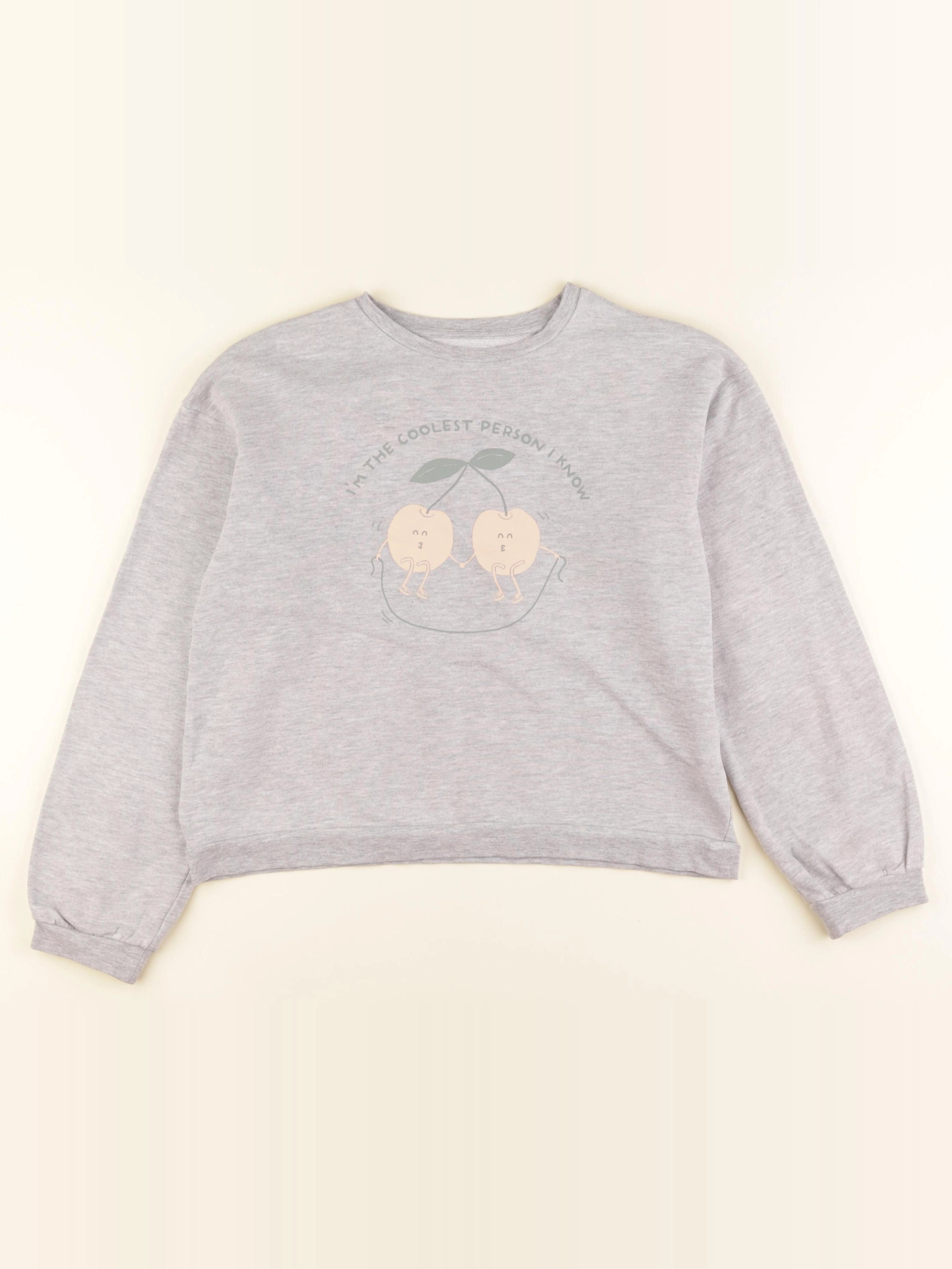 Vertbaudet - sweat gris - 12 ans