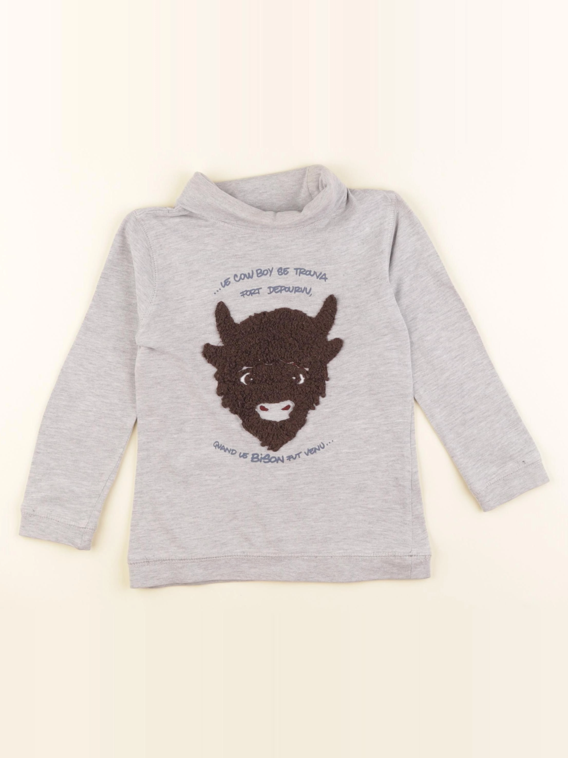 Vertbaudet - sous-pull gris - 4 ans