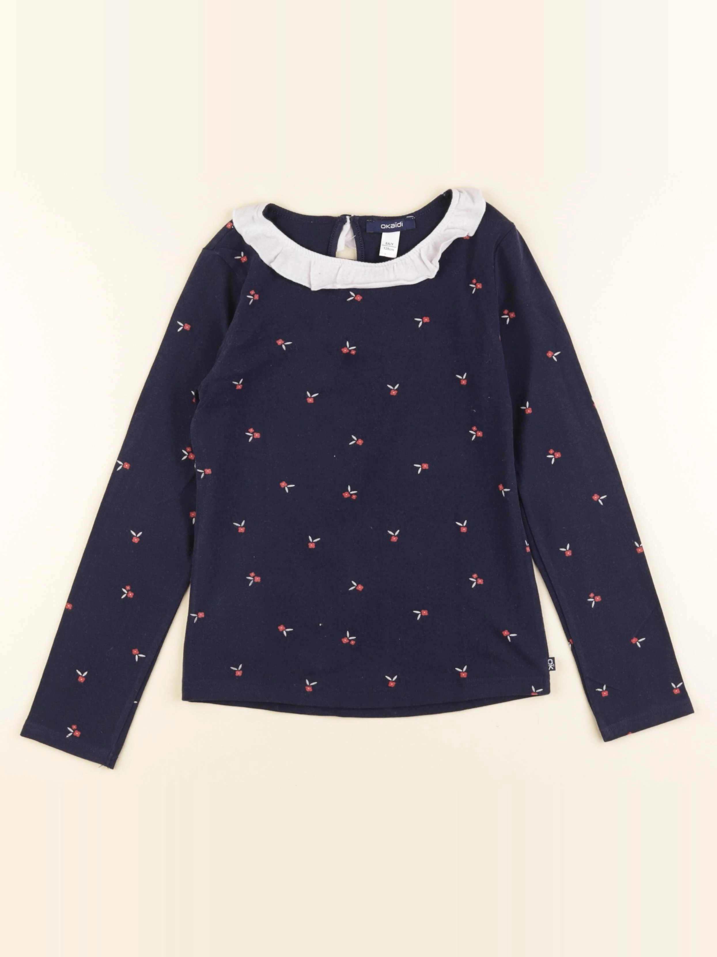Okaidi - tee-shirt bleu, rouge - 8 ans