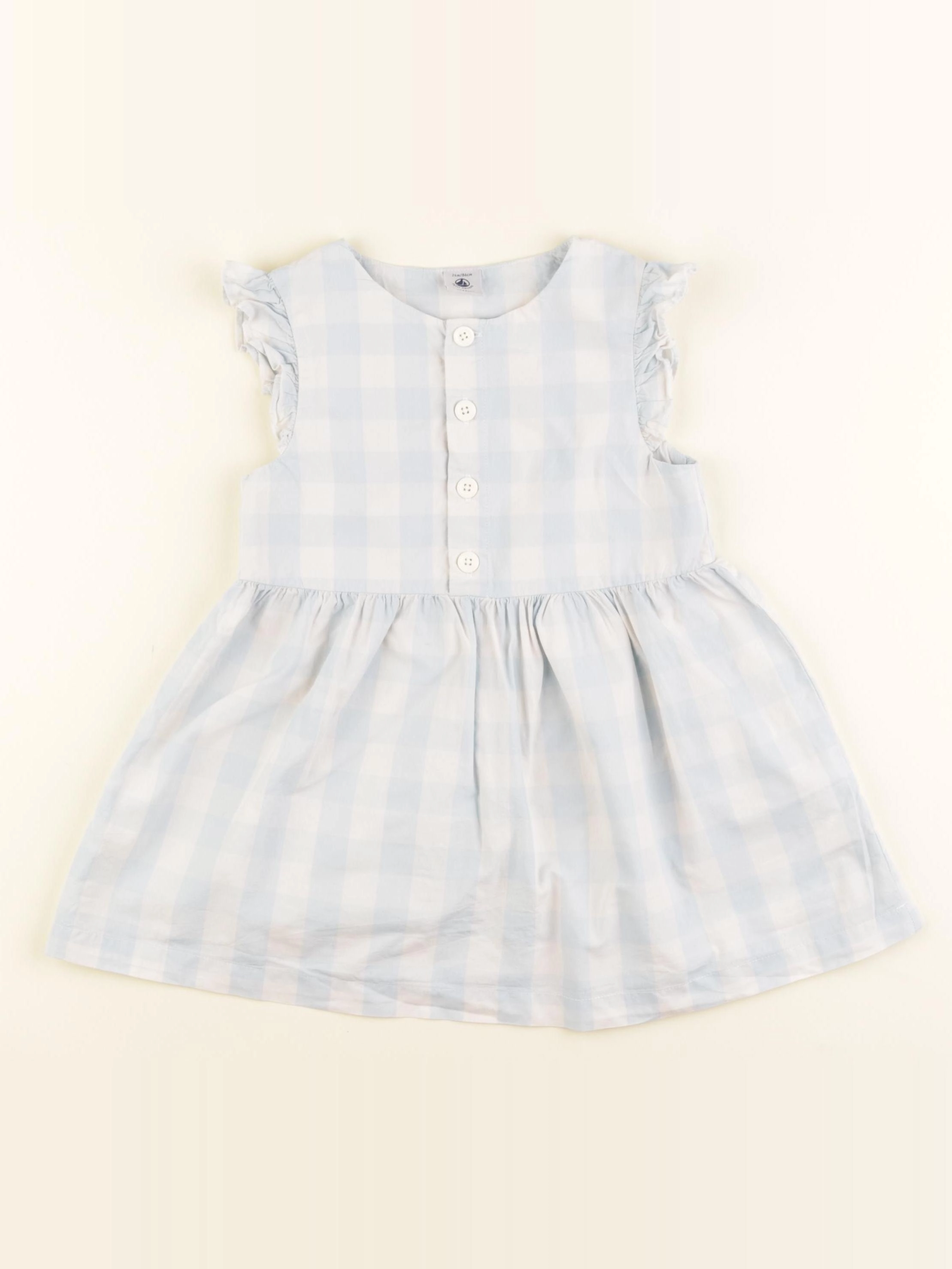 Petit Bateau - robe bleu - 2 ans