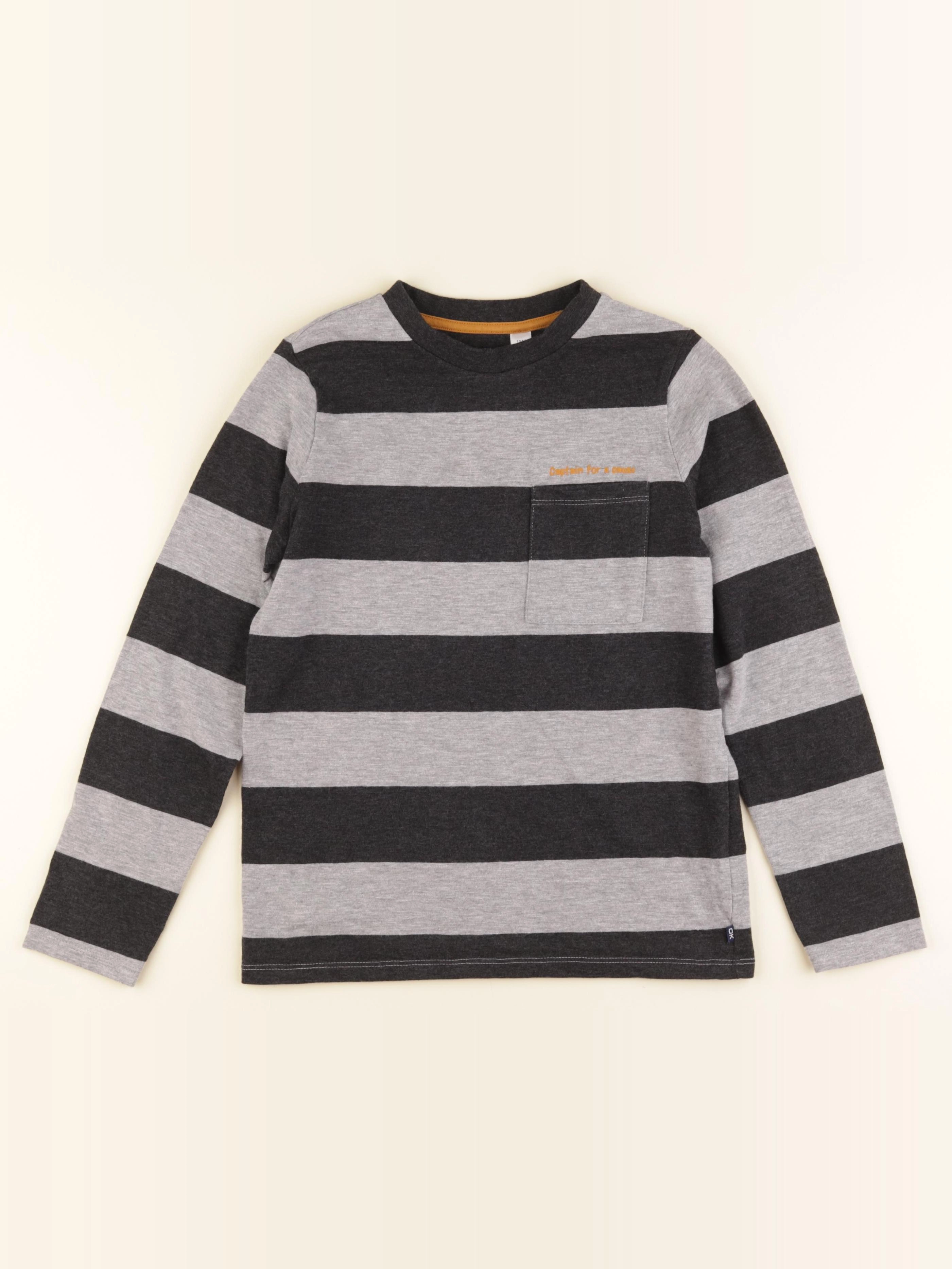 Okaidi - tee-shirt gris - 10 ans