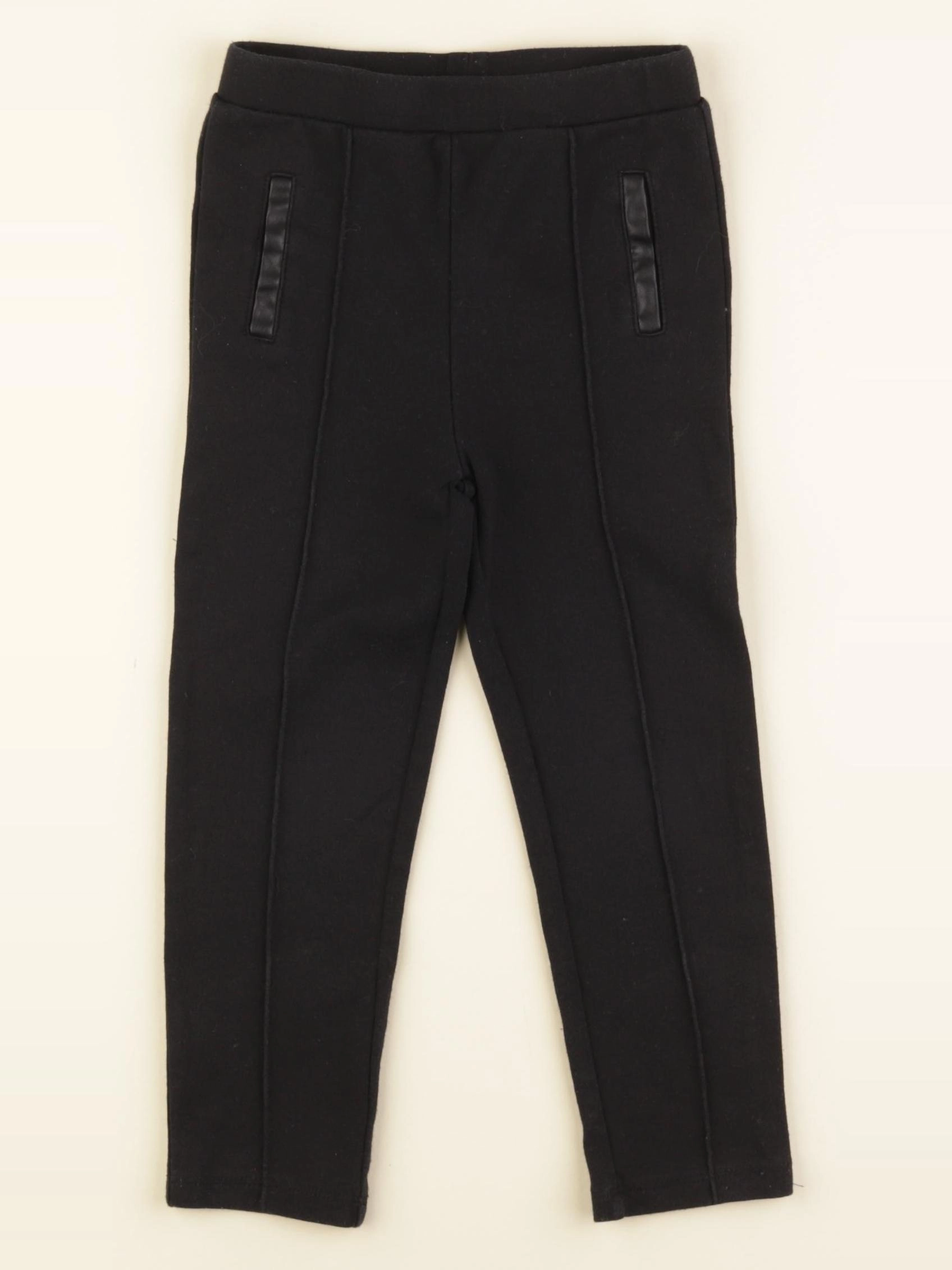 Mango - jegging noir - 3/4 ans