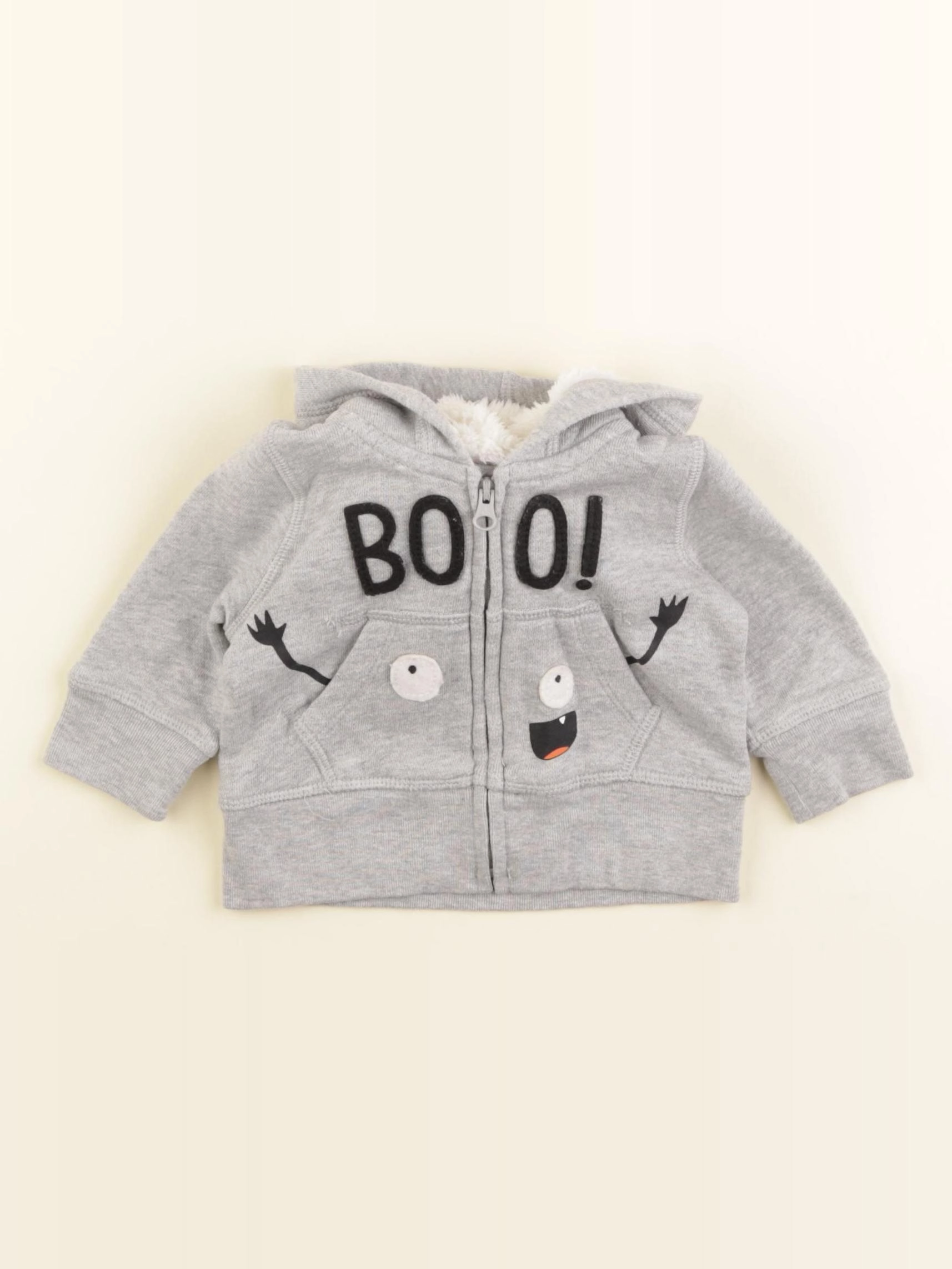 GAP - sweat gris - 0/3 mois