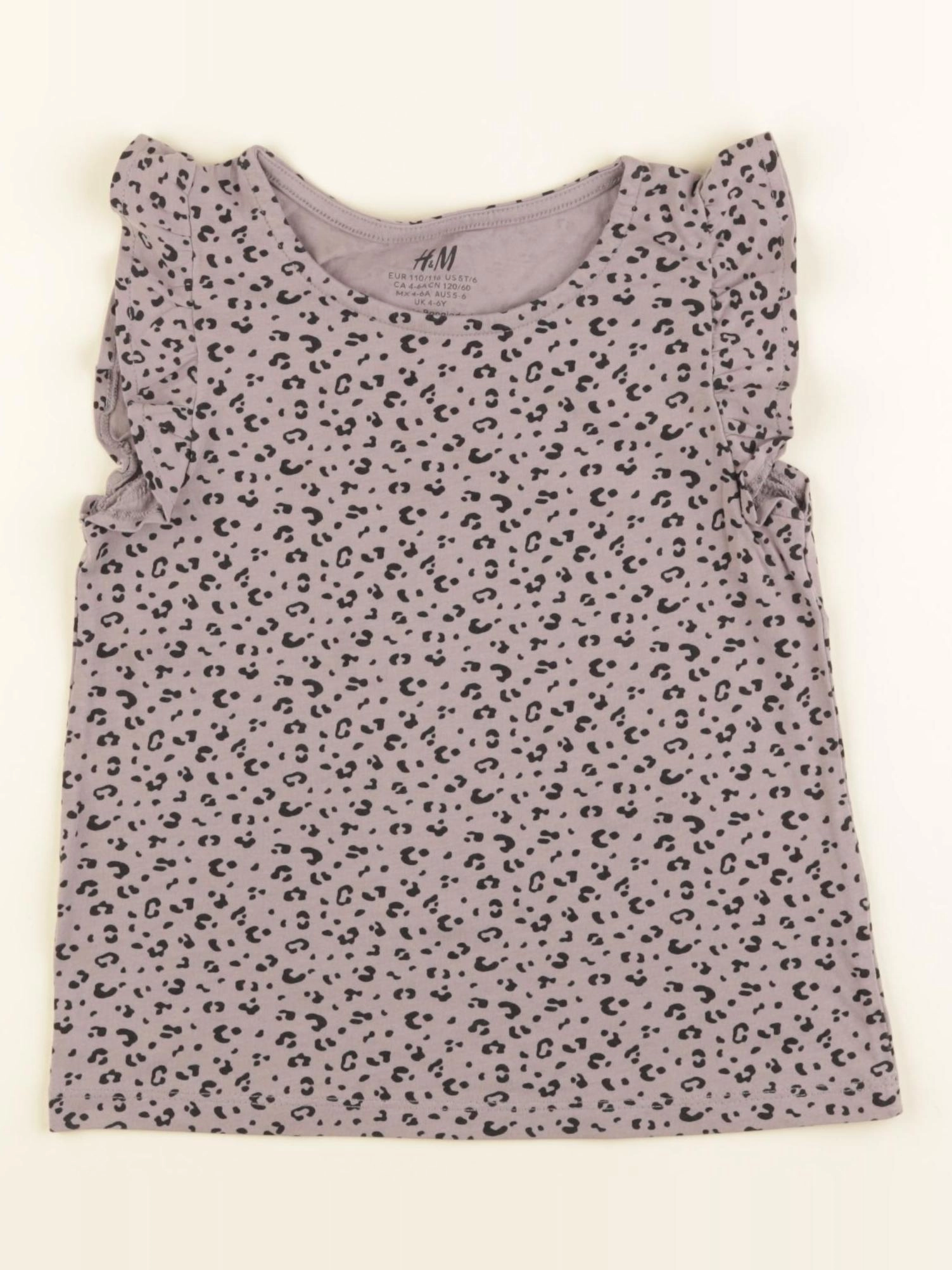 H&M - tee-shirt gris - 4/6 ans