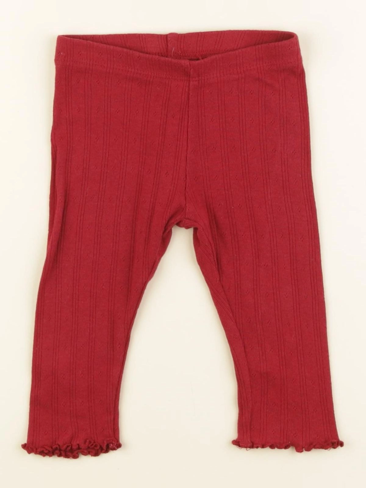 H&M - legging rouge - 6/9 mois
