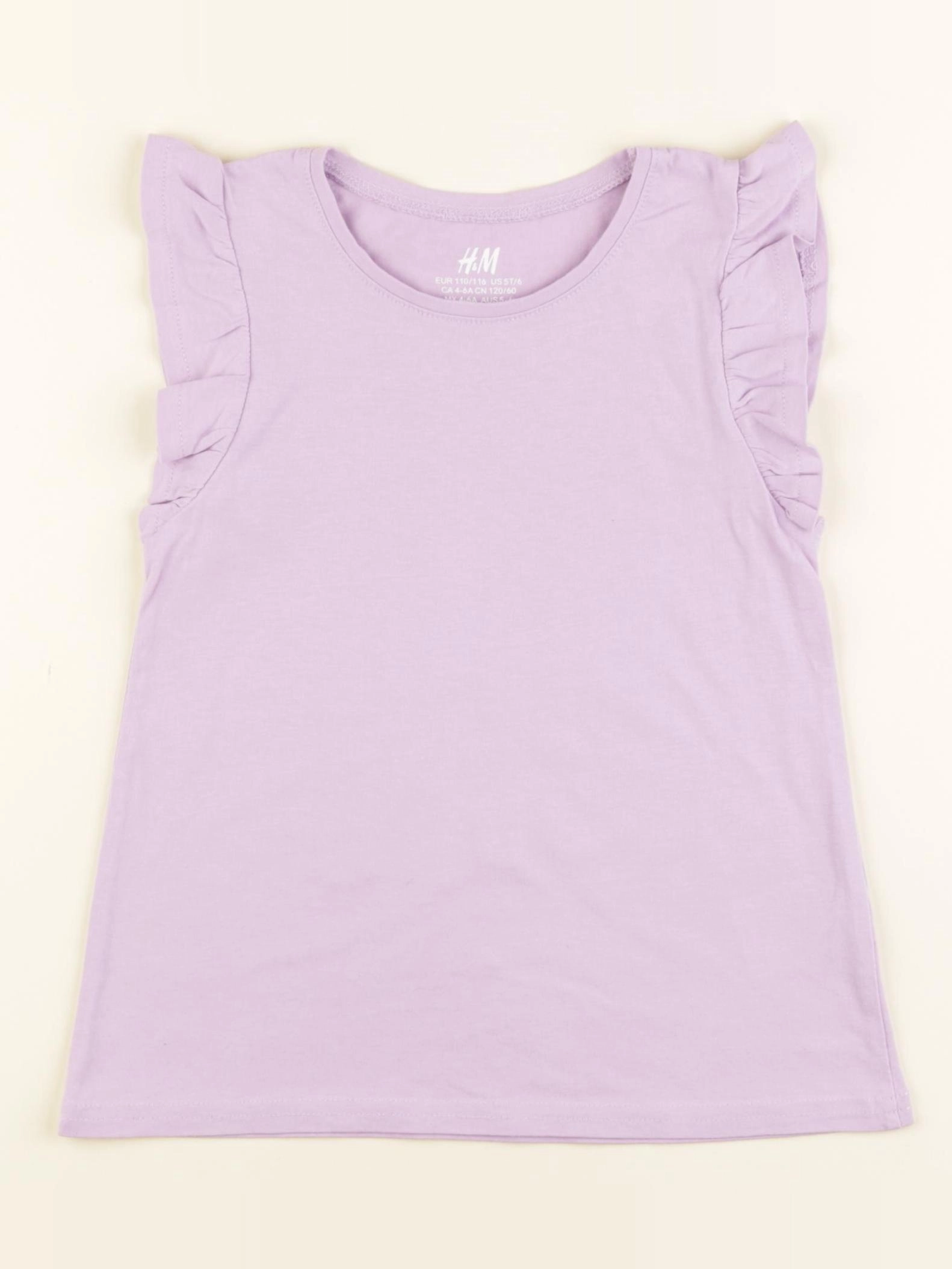 H&M - tee-shirt violet - 4/6 ans