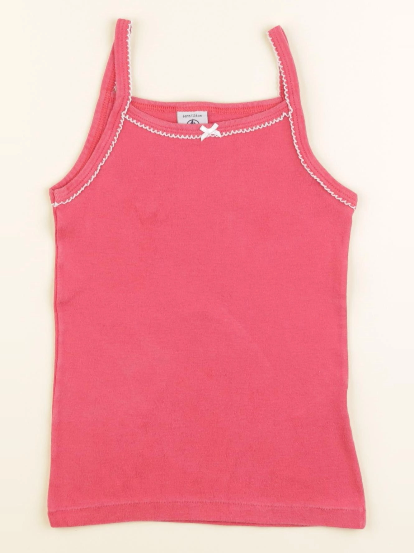 Petit Bateau - maillot de corps rose - 6 ans