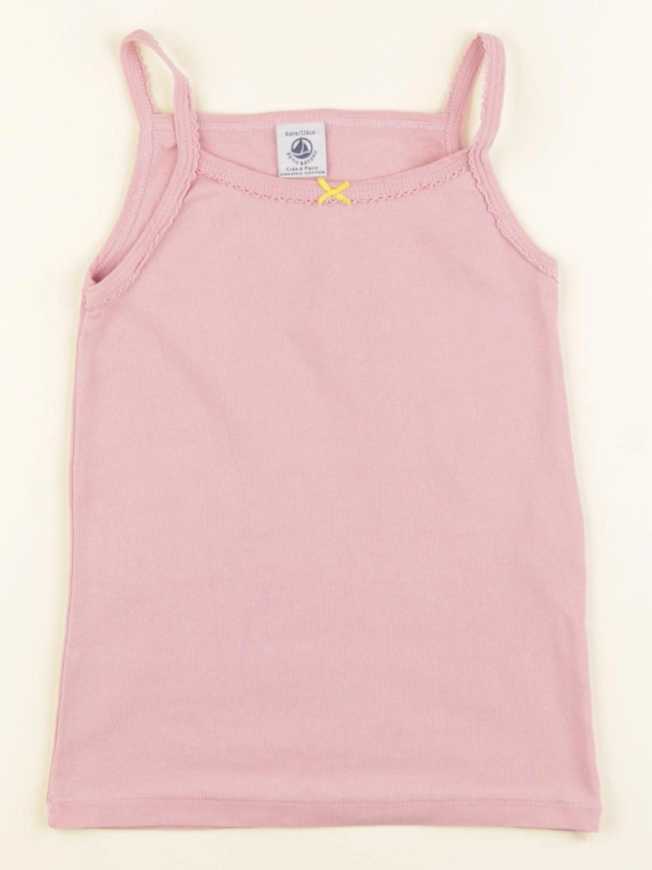 Petit Bateau - maillot de corps rose - 6 ans