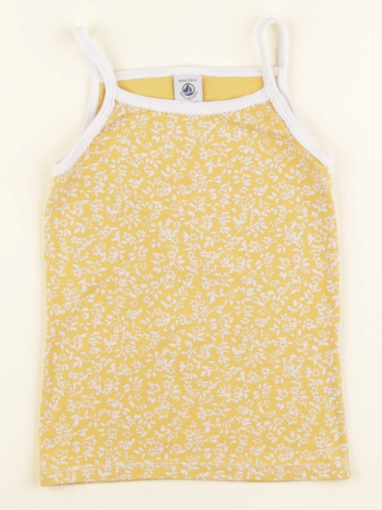Petit Bateau - maillot de corps jaune - 6 ans
