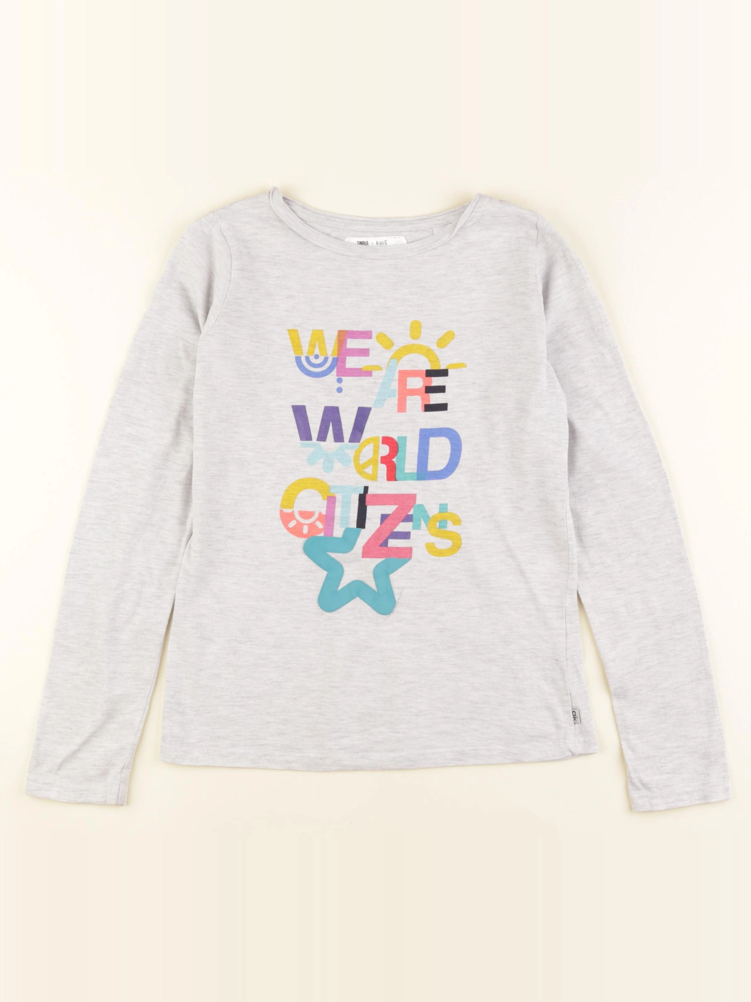 Okaidi - tee-shirt gris - 10 ans