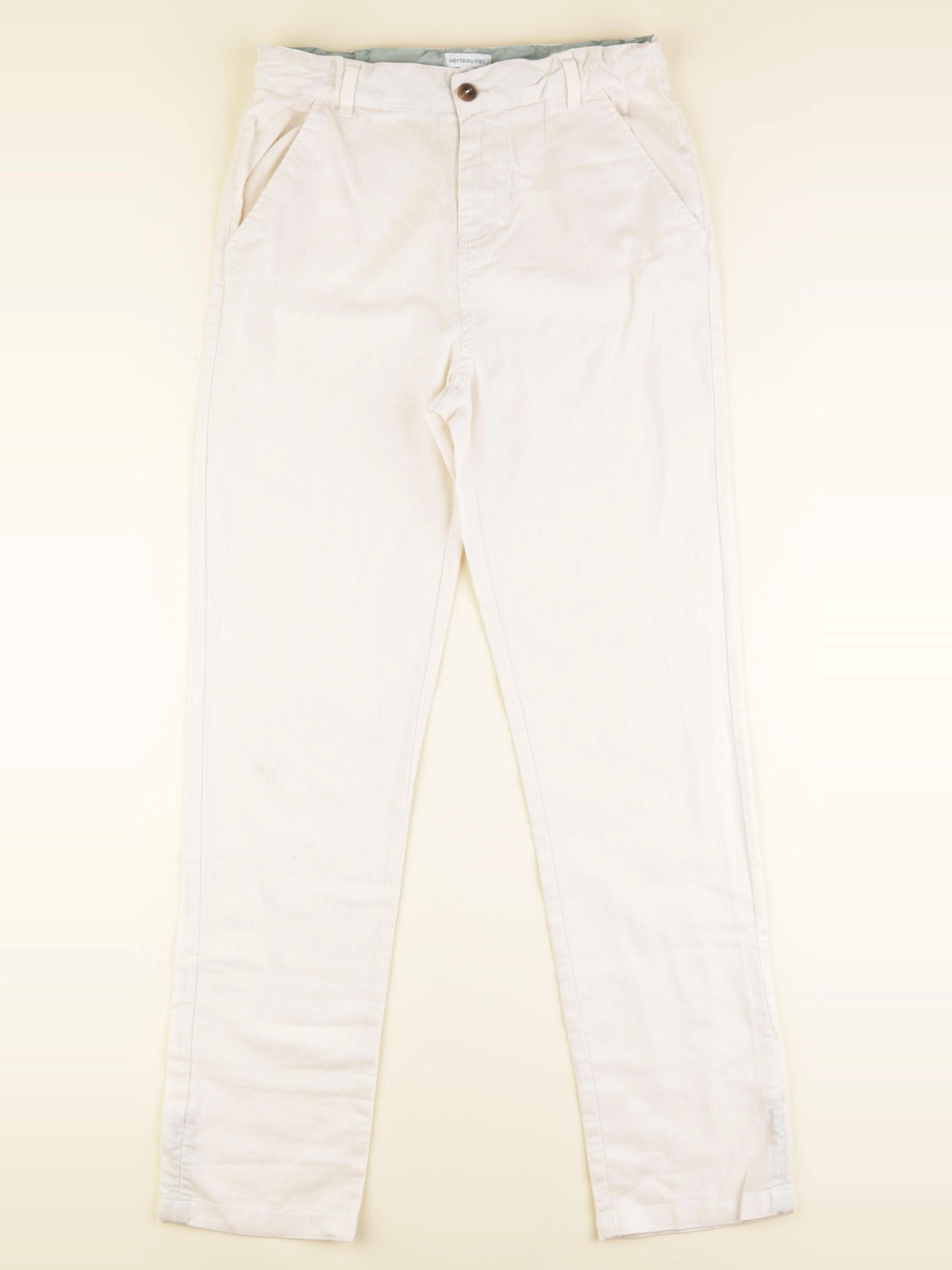 Vertbaudet - pantalon blanc - 12 ans