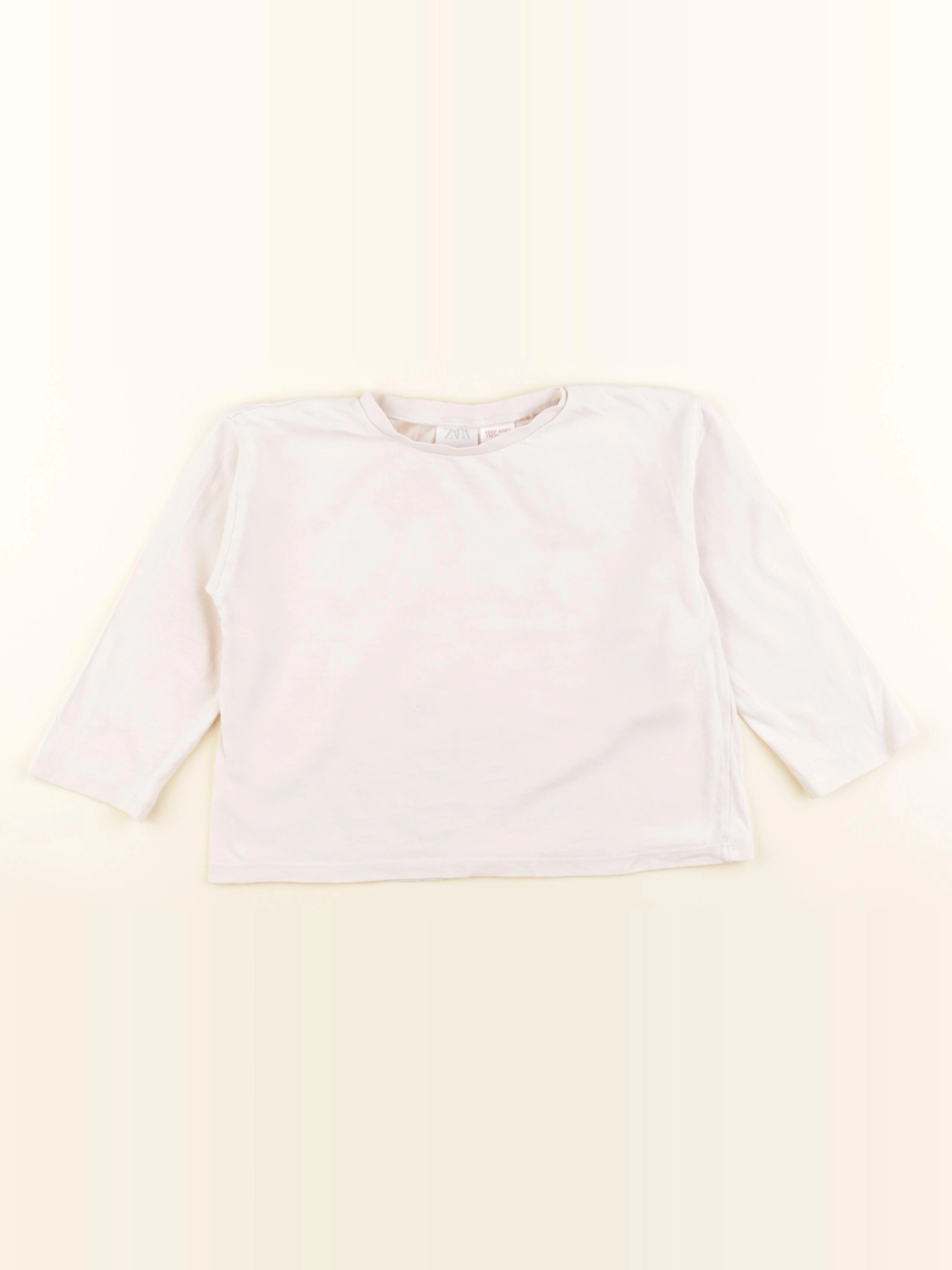Zara - tee-shirt beige - 2/3 ans