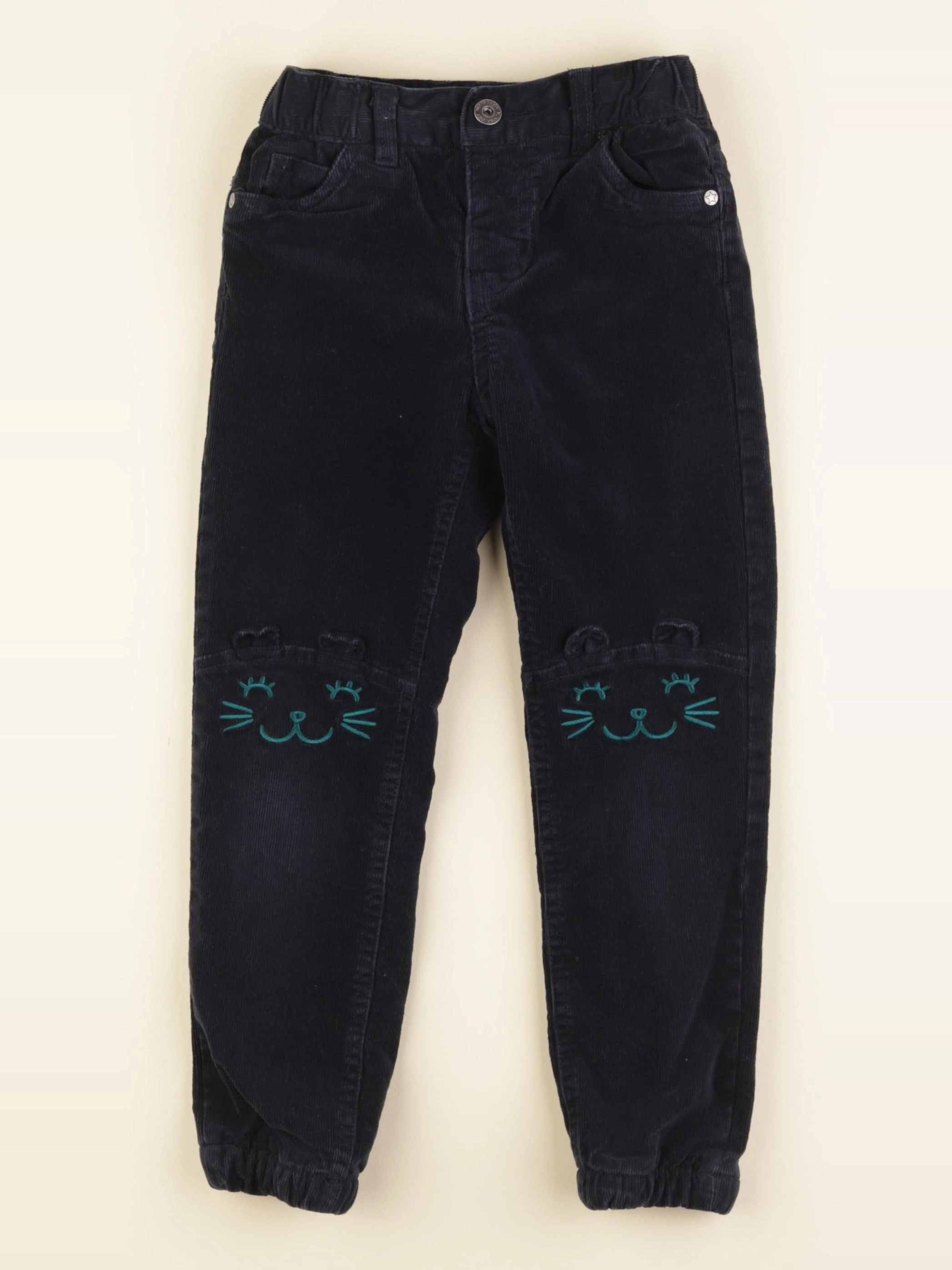Vertbaudet - pantalon doublé bleu - 6 ans