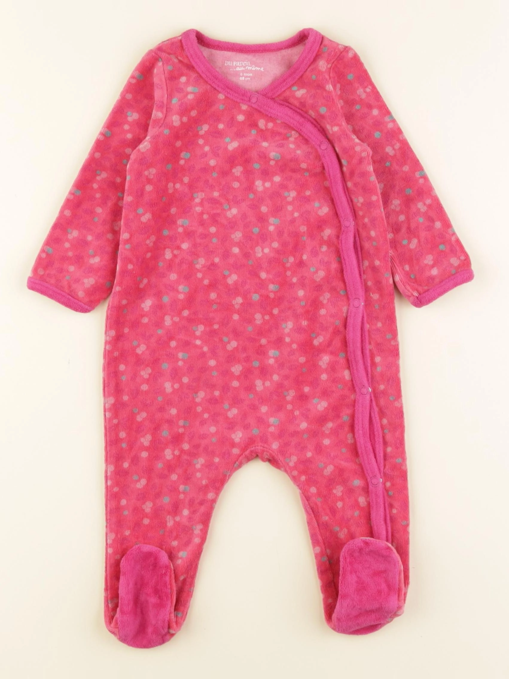DPAM - pyjama velours rose - 6 mois