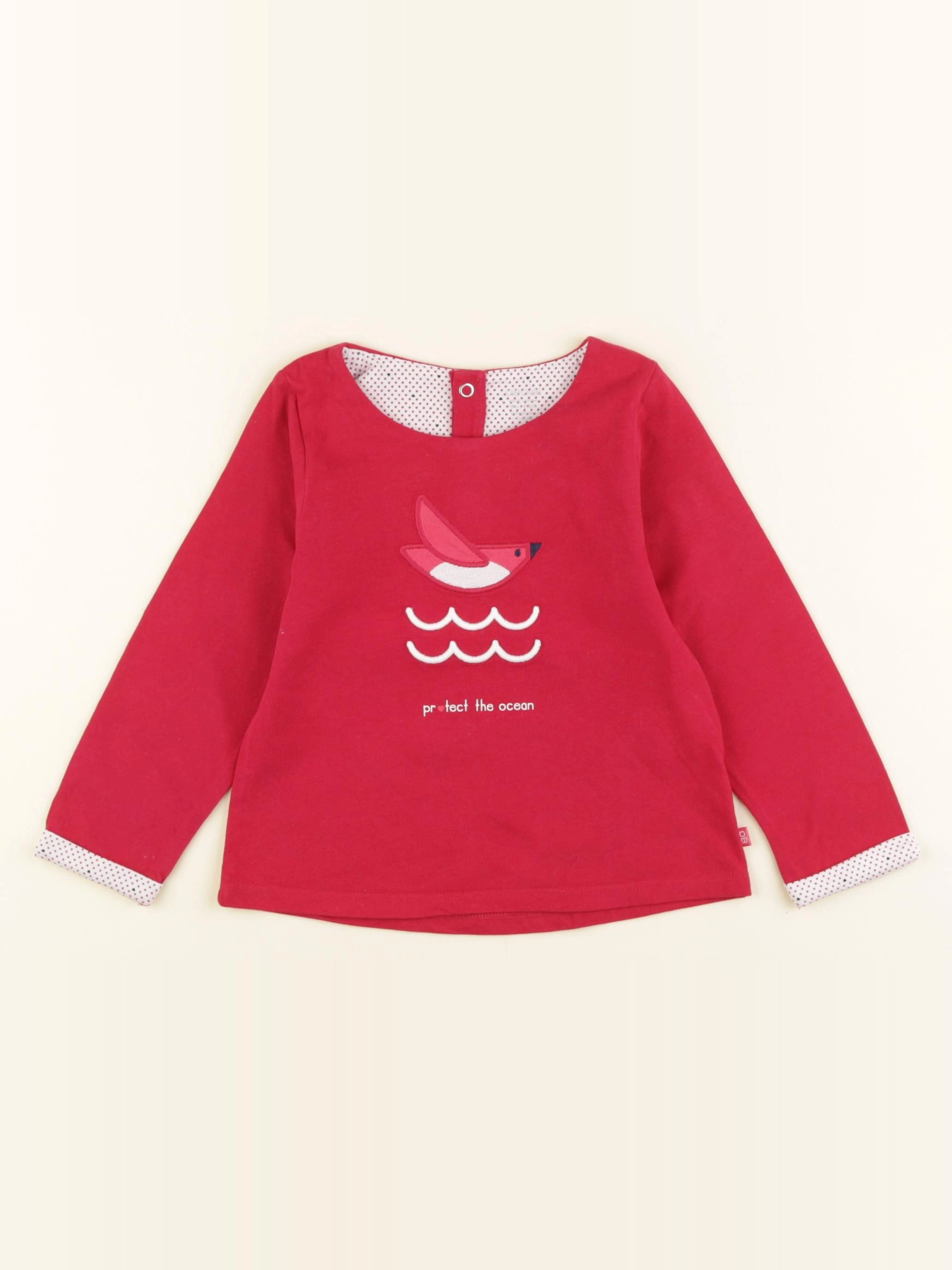 Obaïbi - tee-shirt rouge - 18 mois